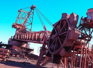 Stacker reclaimer at Saldanha Iron Ore Terminal