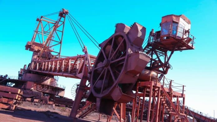 Stacker reclaimer at Saldanha Iron Ore Terminal