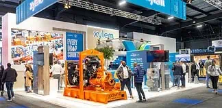 Xylem stand at Electra Mining Africa 2026 showcasing water management solutions for mining