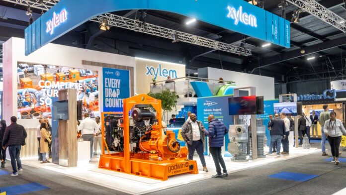 Xylem stand at Electra Mining Africa 2026 showcasing water management solutions for mining