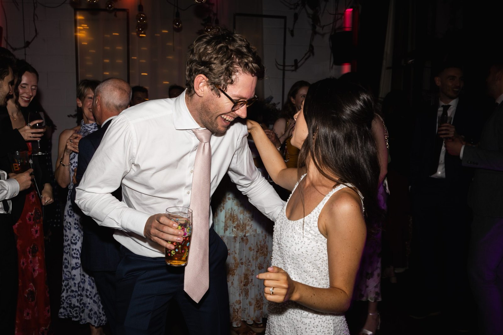 Wedding reception venue The Hackney for a stylish wedding in East London UK - London wedding photographer Lauren Squire