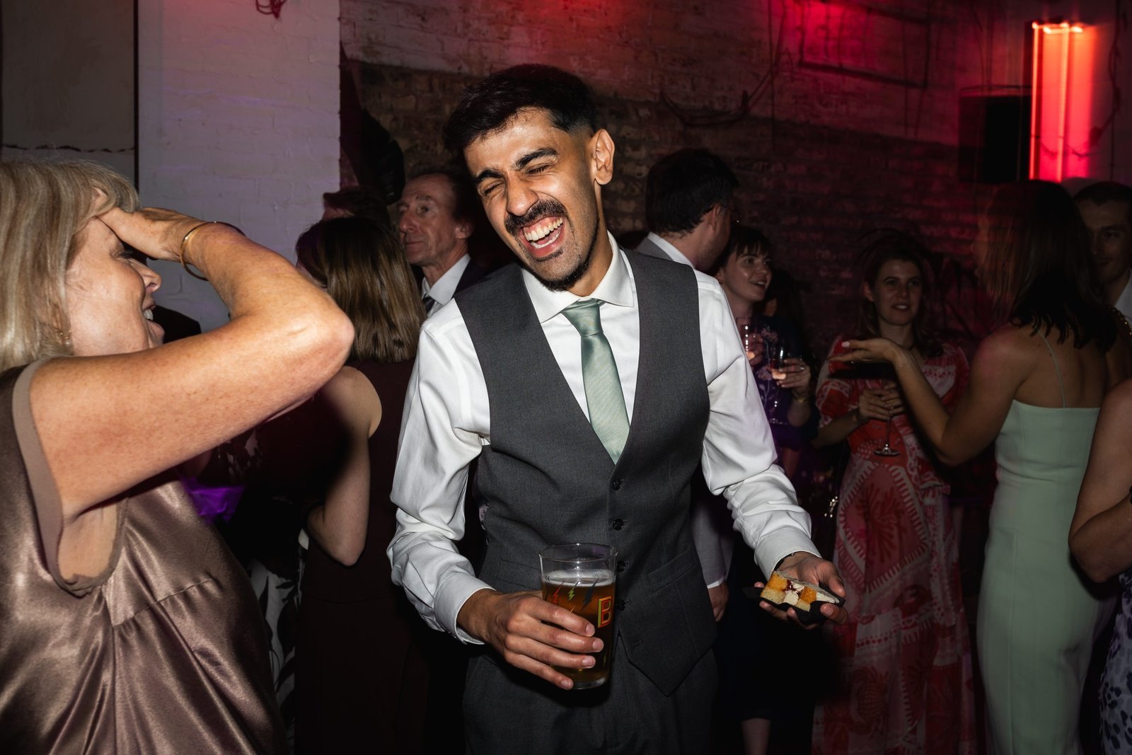Wedding reception venue The Hackney for a stylish wedding in East London UK - London wedding photographer Lauren Squire