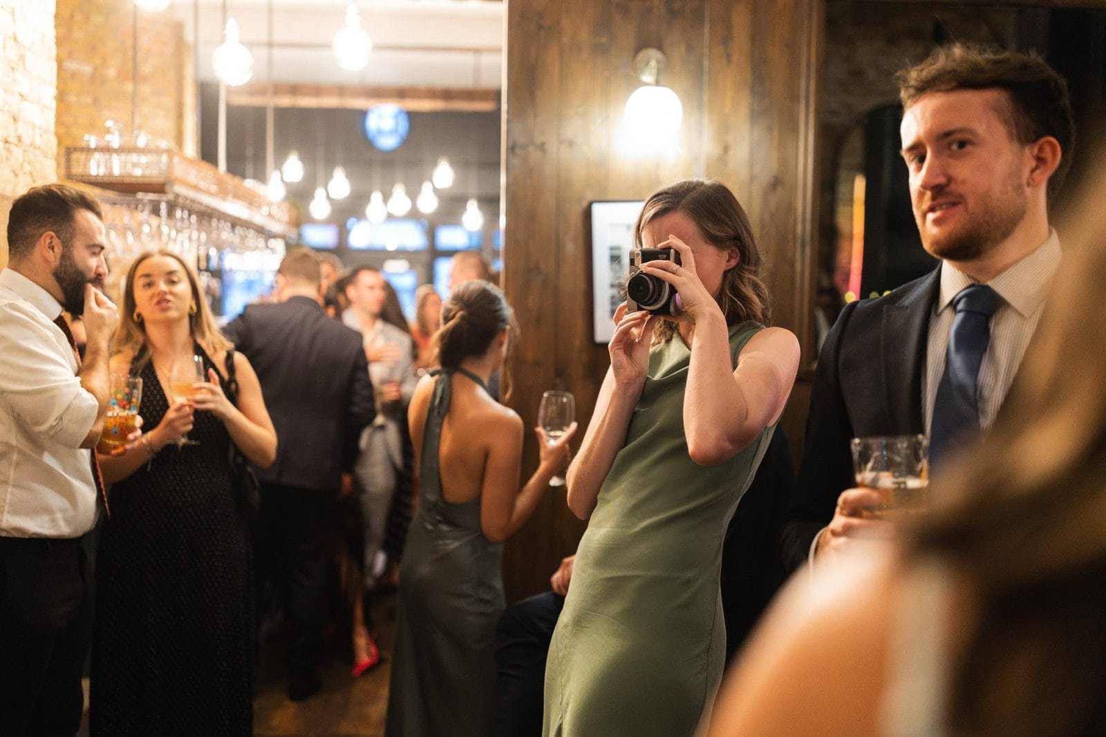 Wedding reception venue The Hackney for a stylish wedding in East London UK - London wedding photographer Lauren Squire