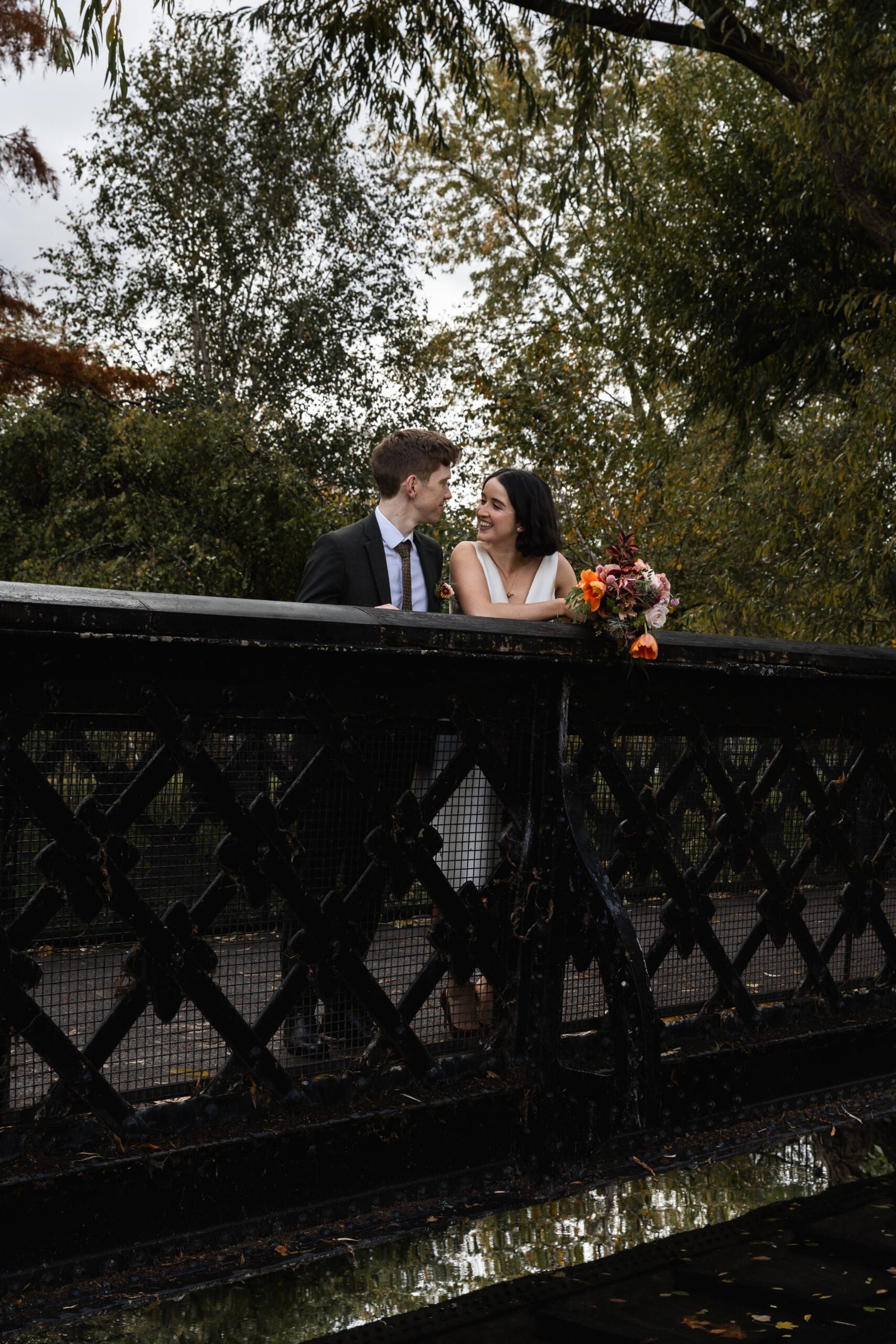 Clissold House Wedding photography for intimate London wedding in Autumn