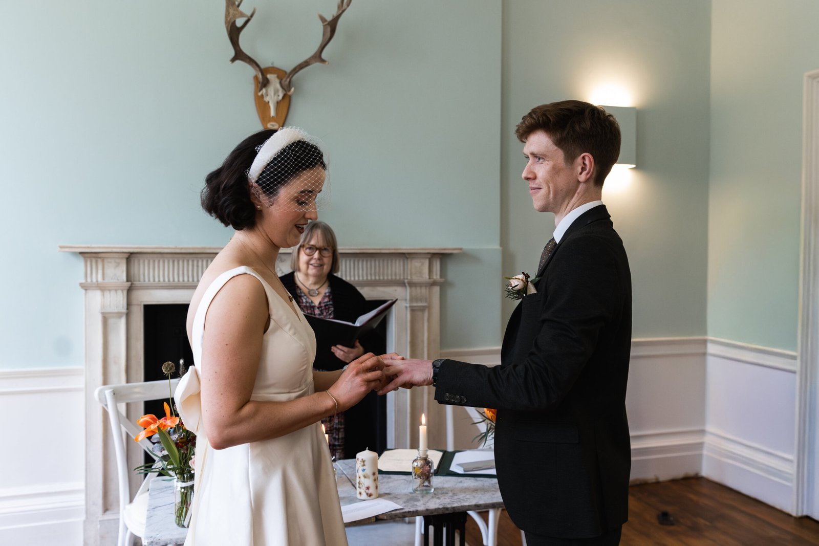 Clissold House Wedding photography for intimate London wedding in Autumn