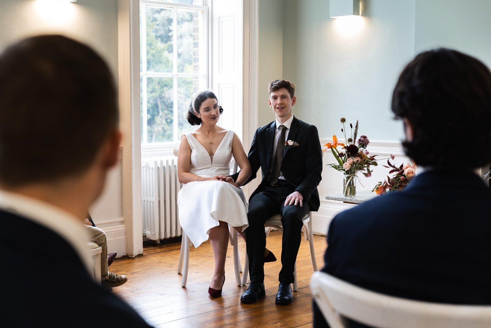 Clissold House Wedding photography for intimate London wedding in Autumn