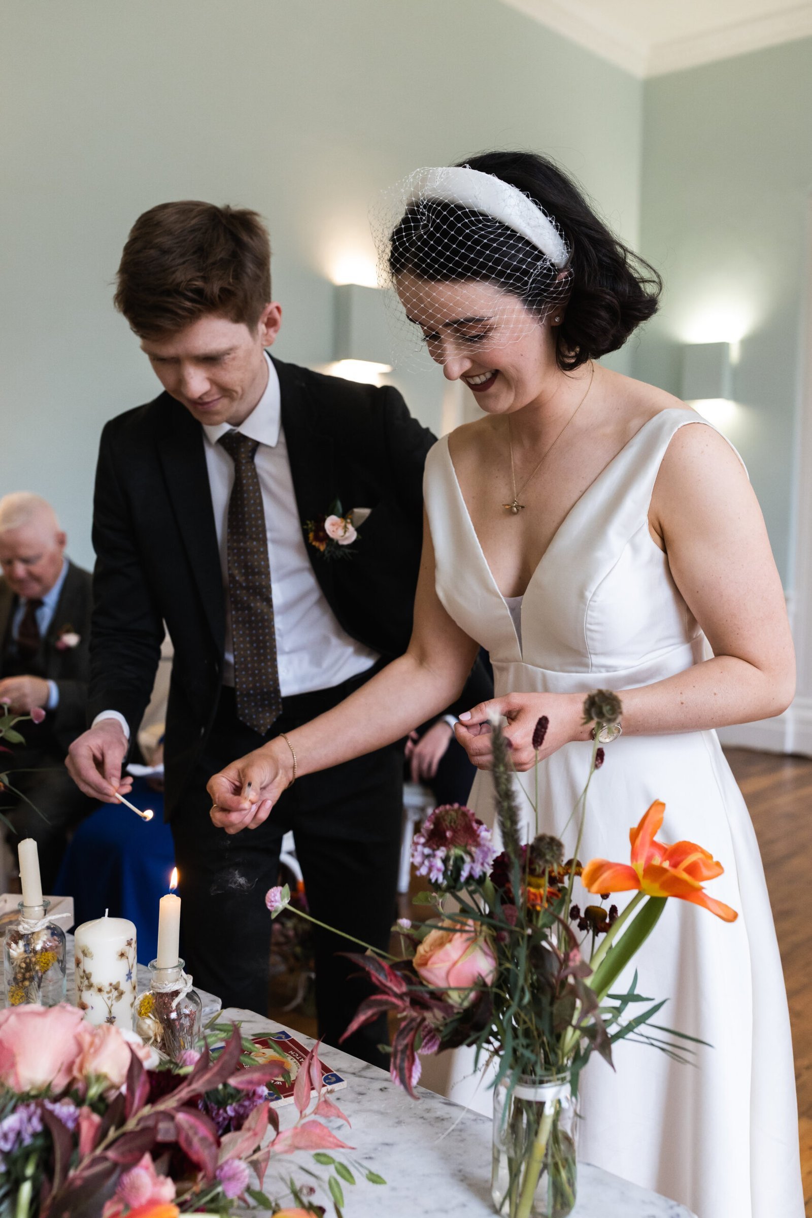 Clissold House Wedding photography for intimate London wedding in Autumn