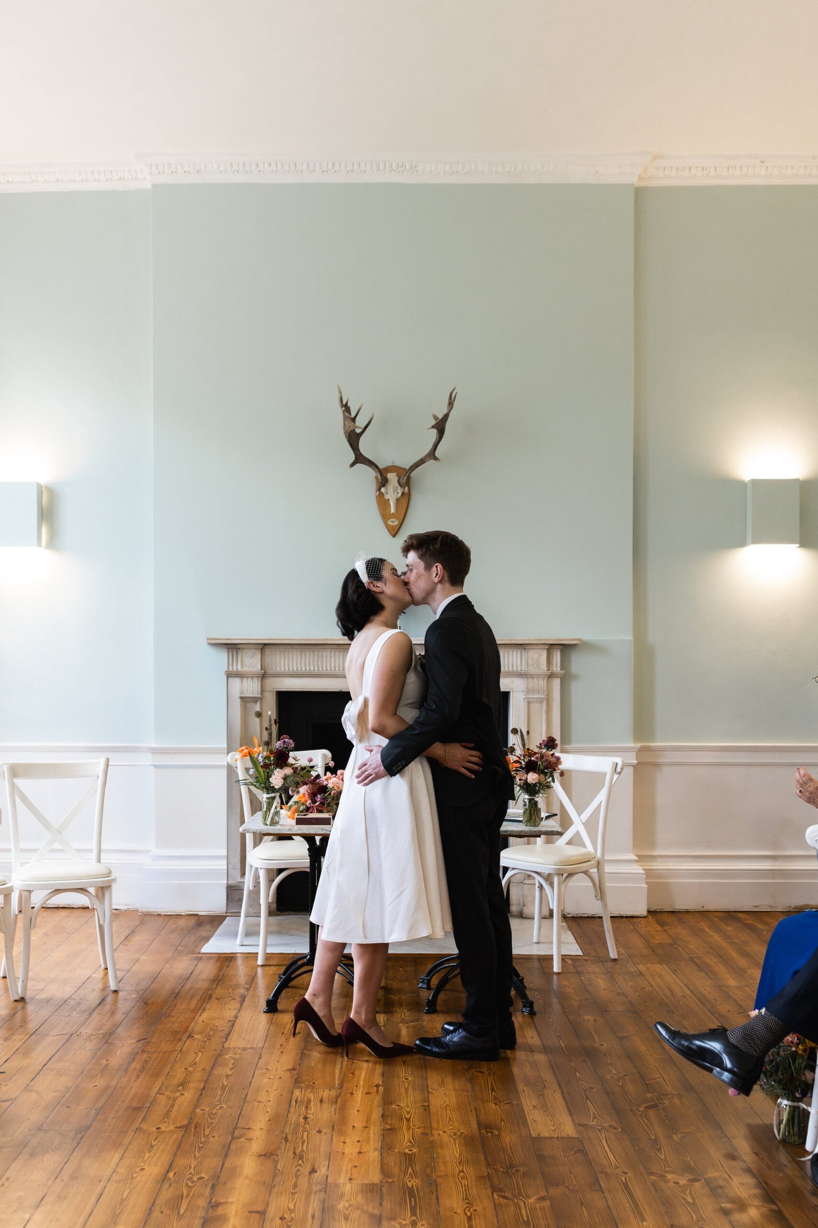 Clissold House Wedding photography for intimate London wedding in Autumn