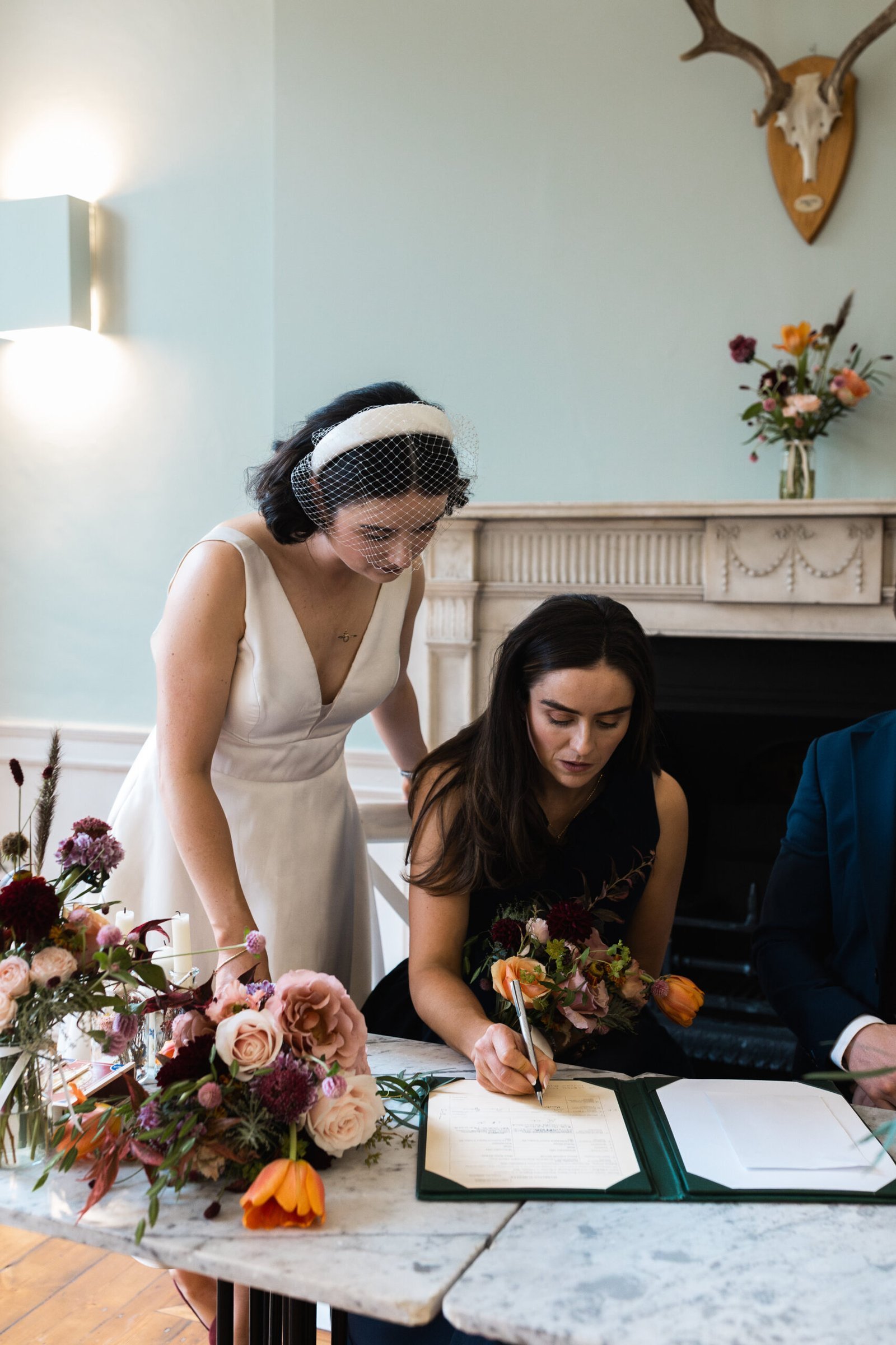 Clissold House Wedding photography for intimate London wedding in Autumn