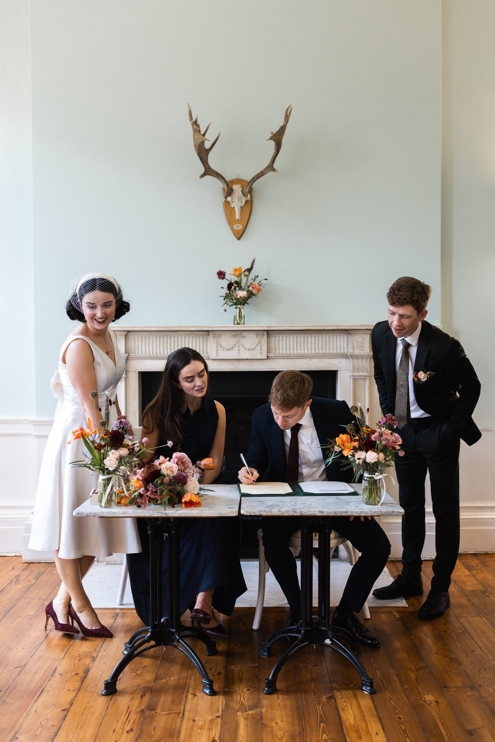 Clissold House Wedding photography for intimate London wedding in Autumn