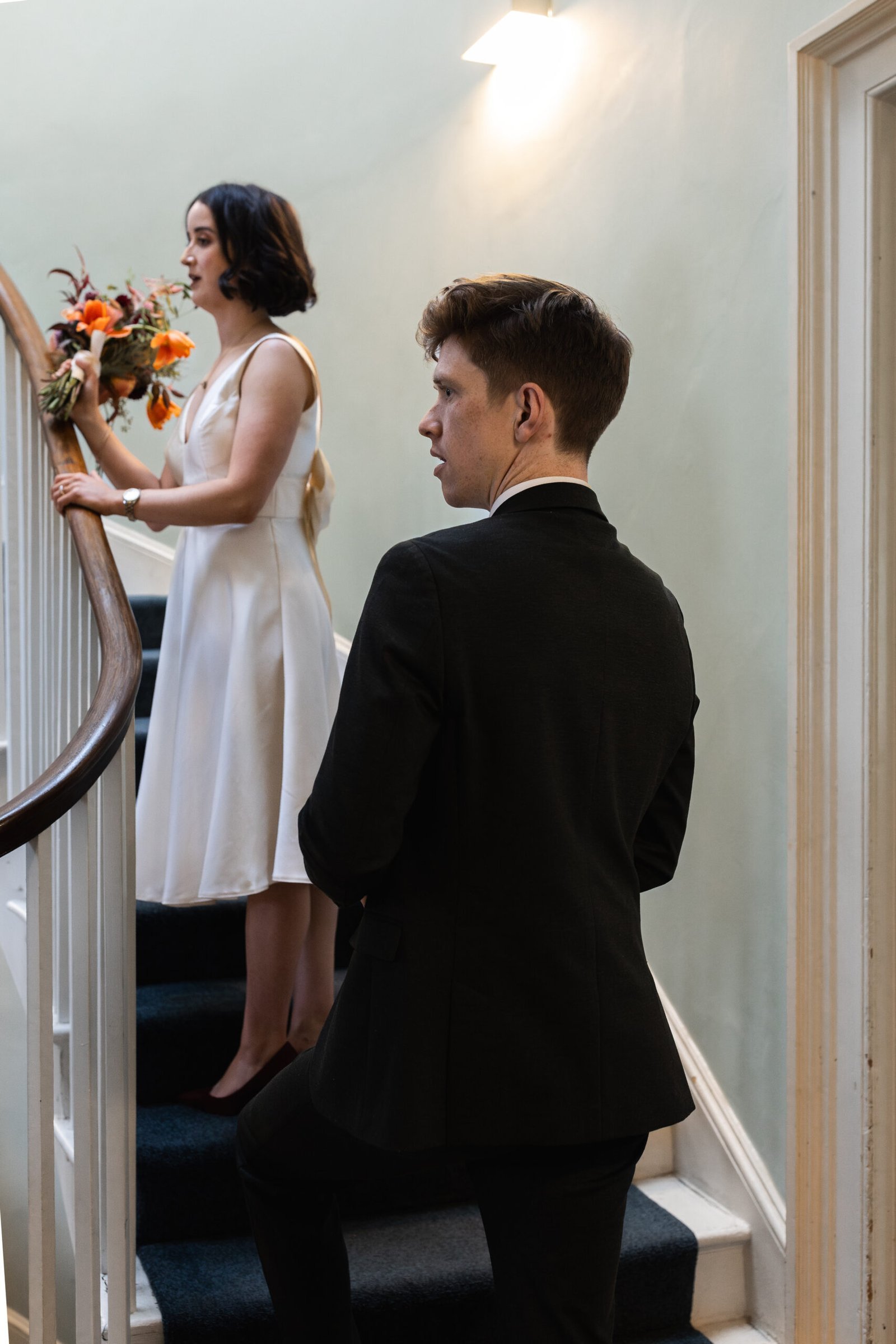 Clissold House Wedding photography for intimate London wedding in Autumn