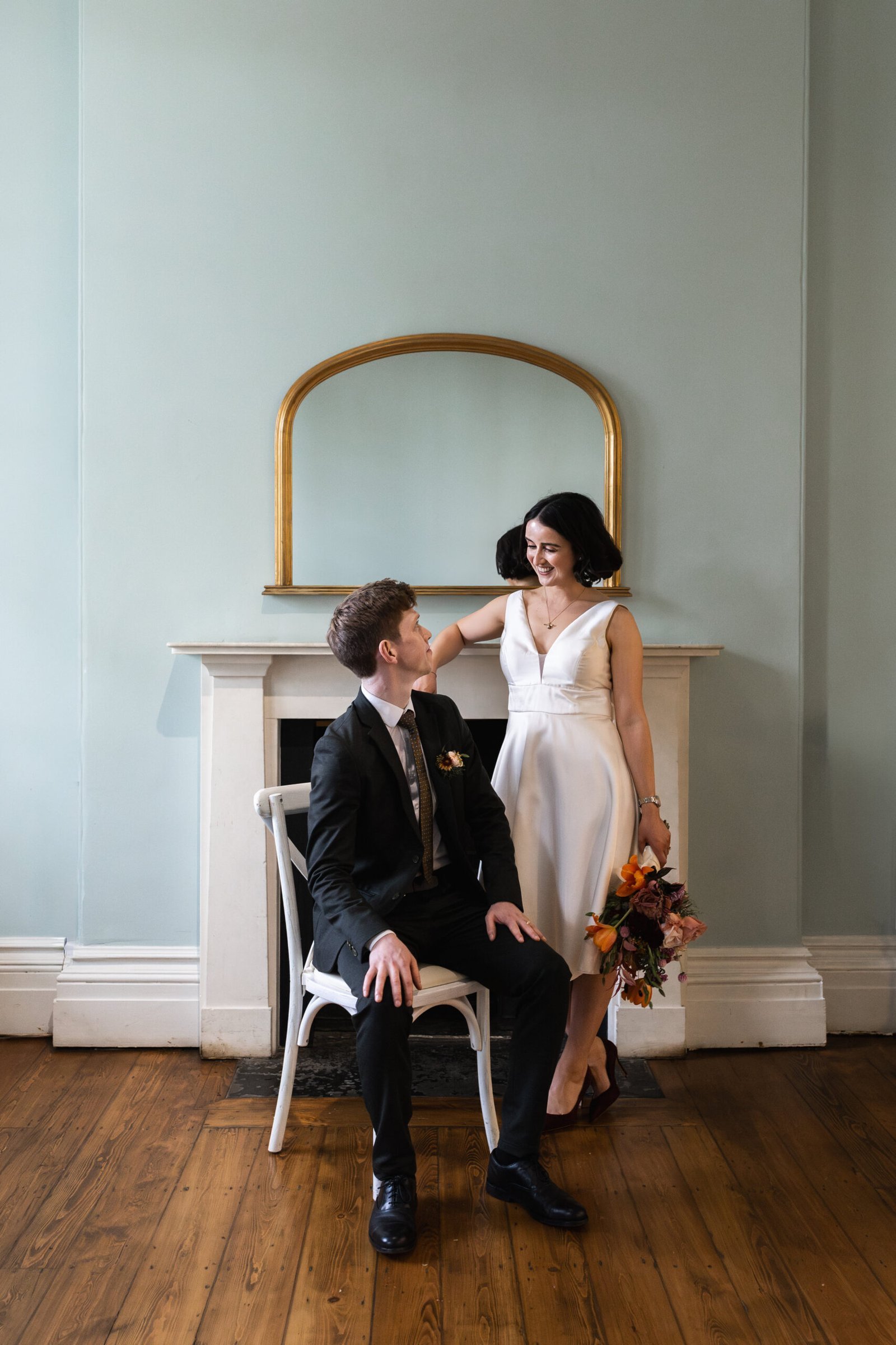 Clissold House Wedding photography for intimate London wedding in Autumn