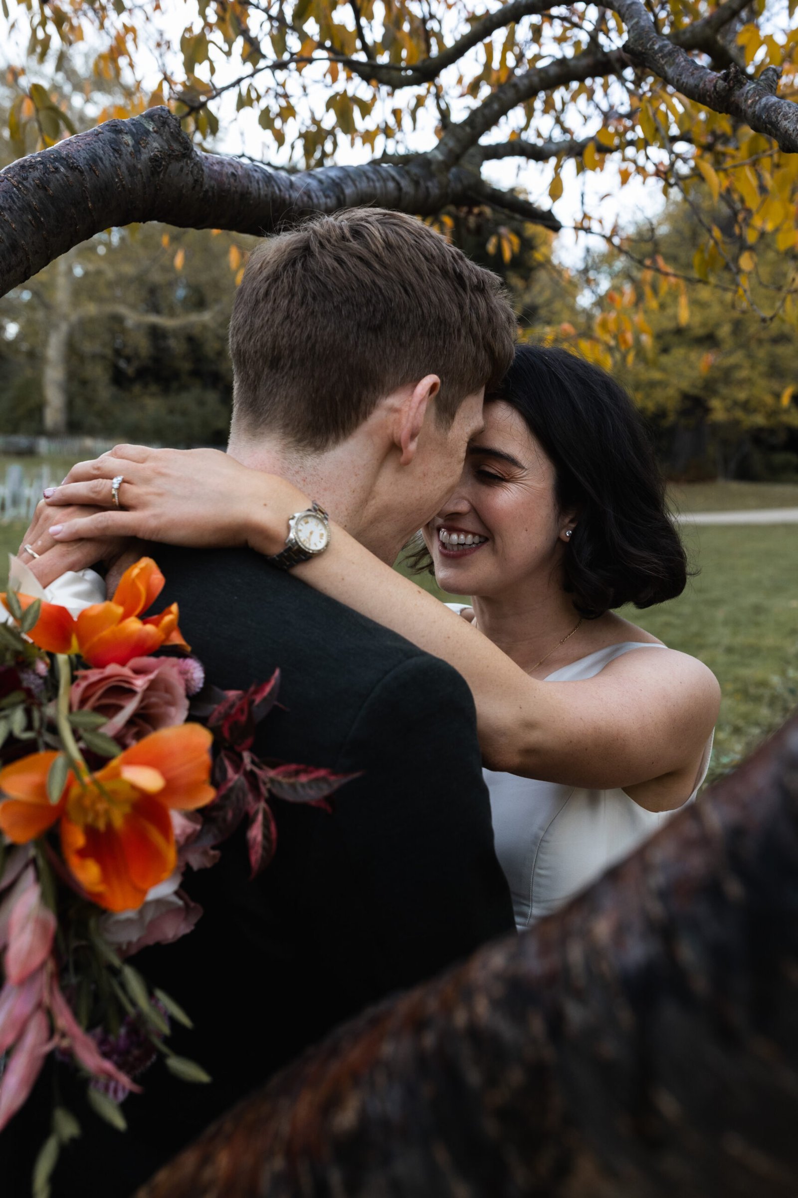 Clissold House Wedding photography for intimate London wedding in Autumn