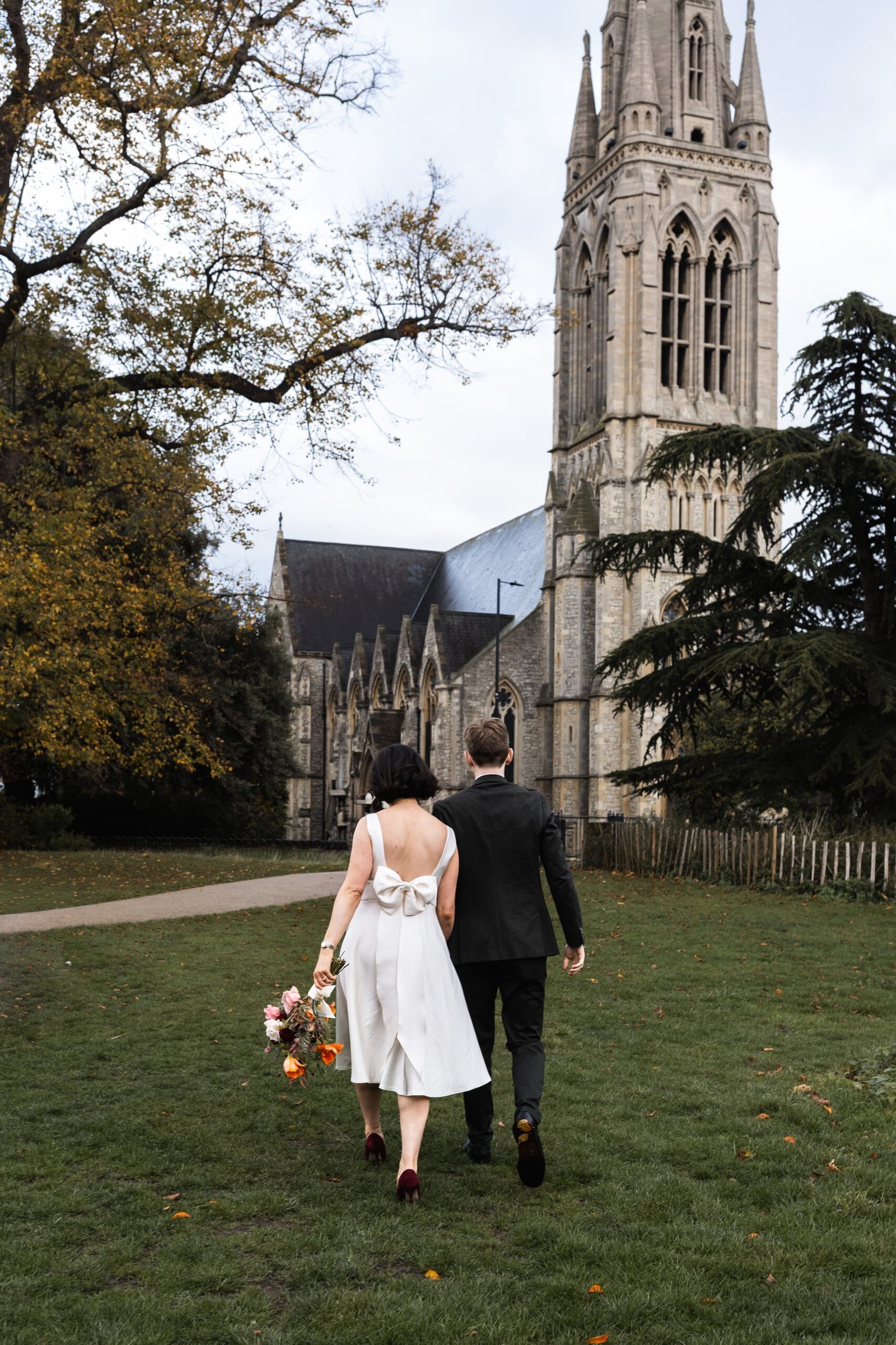 Clissold House Wedding photography for intimate London wedding in Autumn