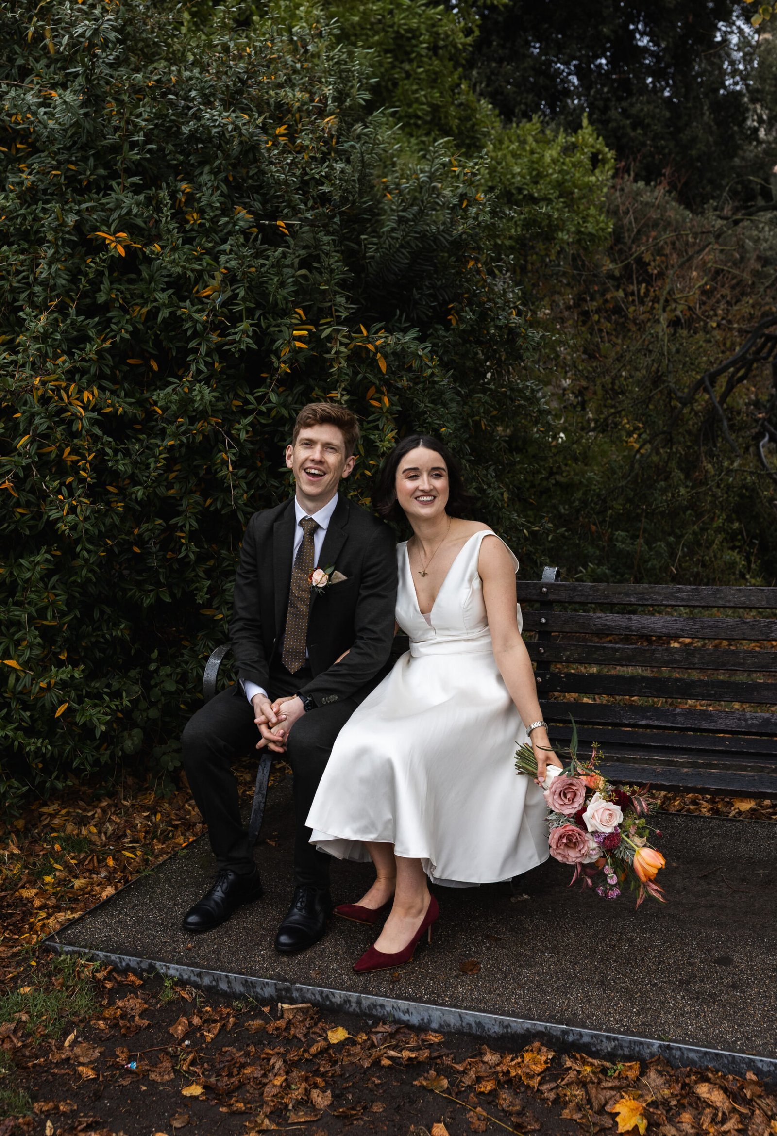 Clissold House Wedding photography for intimate London wedding in Autumn