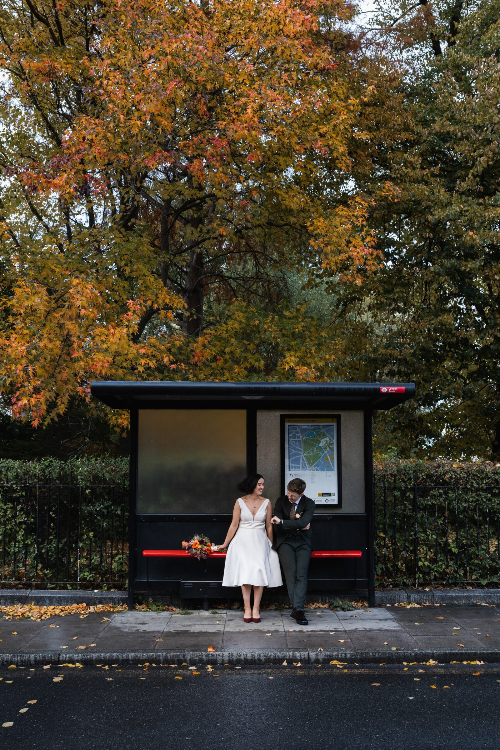 Clissold House Wedding photography for intimate London wedding in Autumn