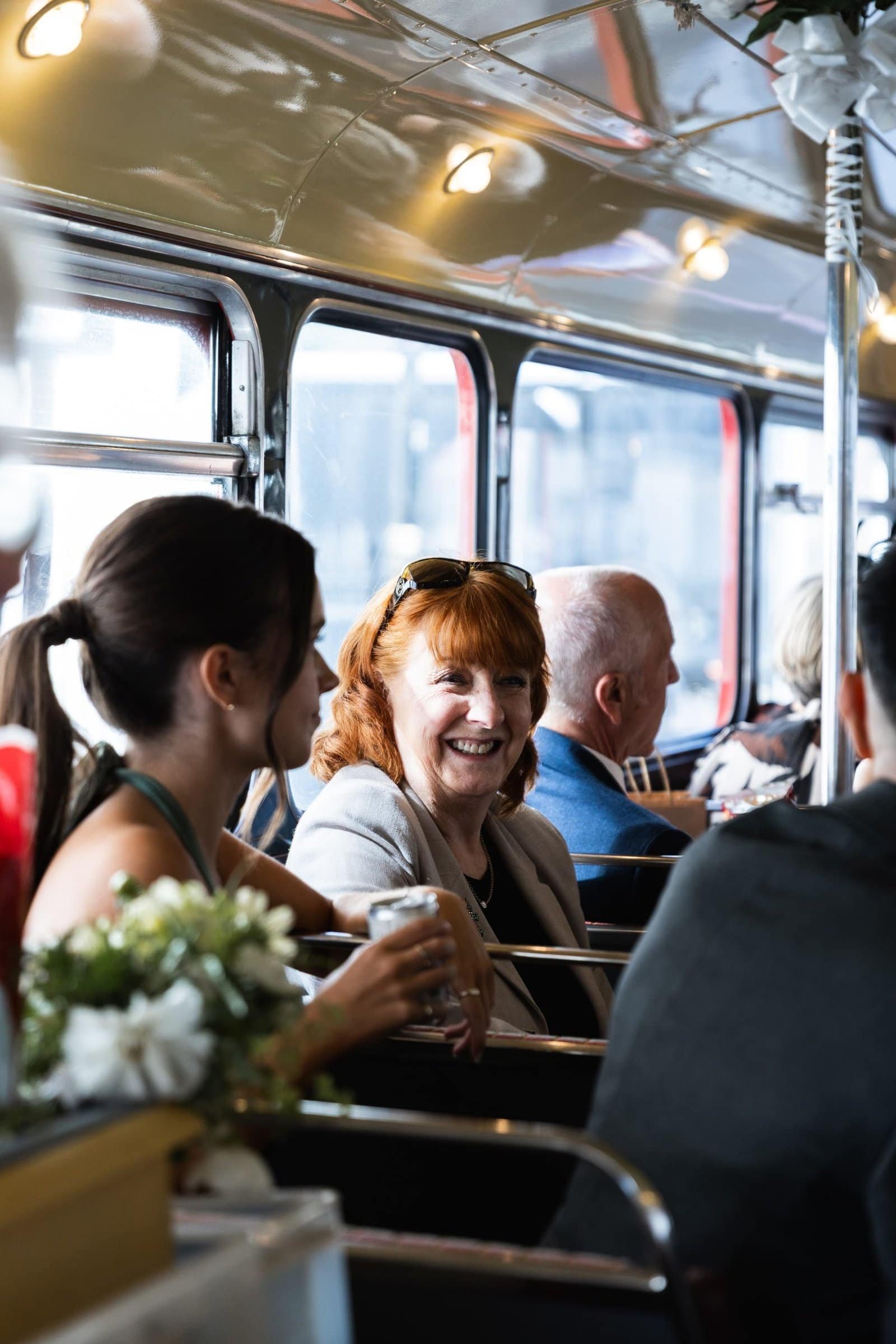 Vintage big red bus hire for London weddings UK - East London Wedding photographer Lauren Squire