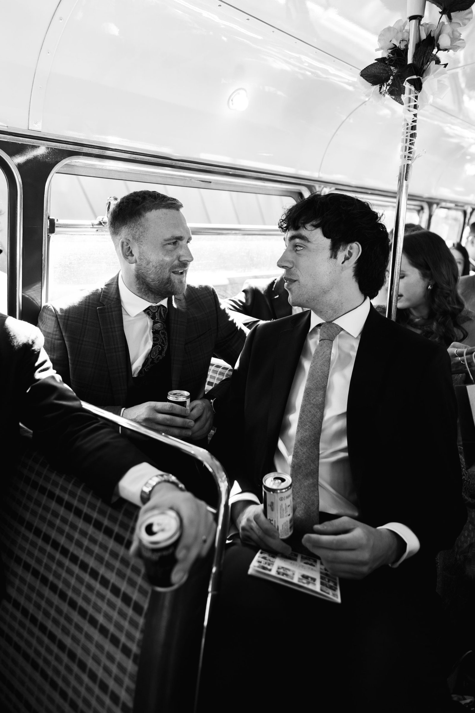 Vintage big red bus hire for London weddings UK - East London Wedding photographer Lauren Squire