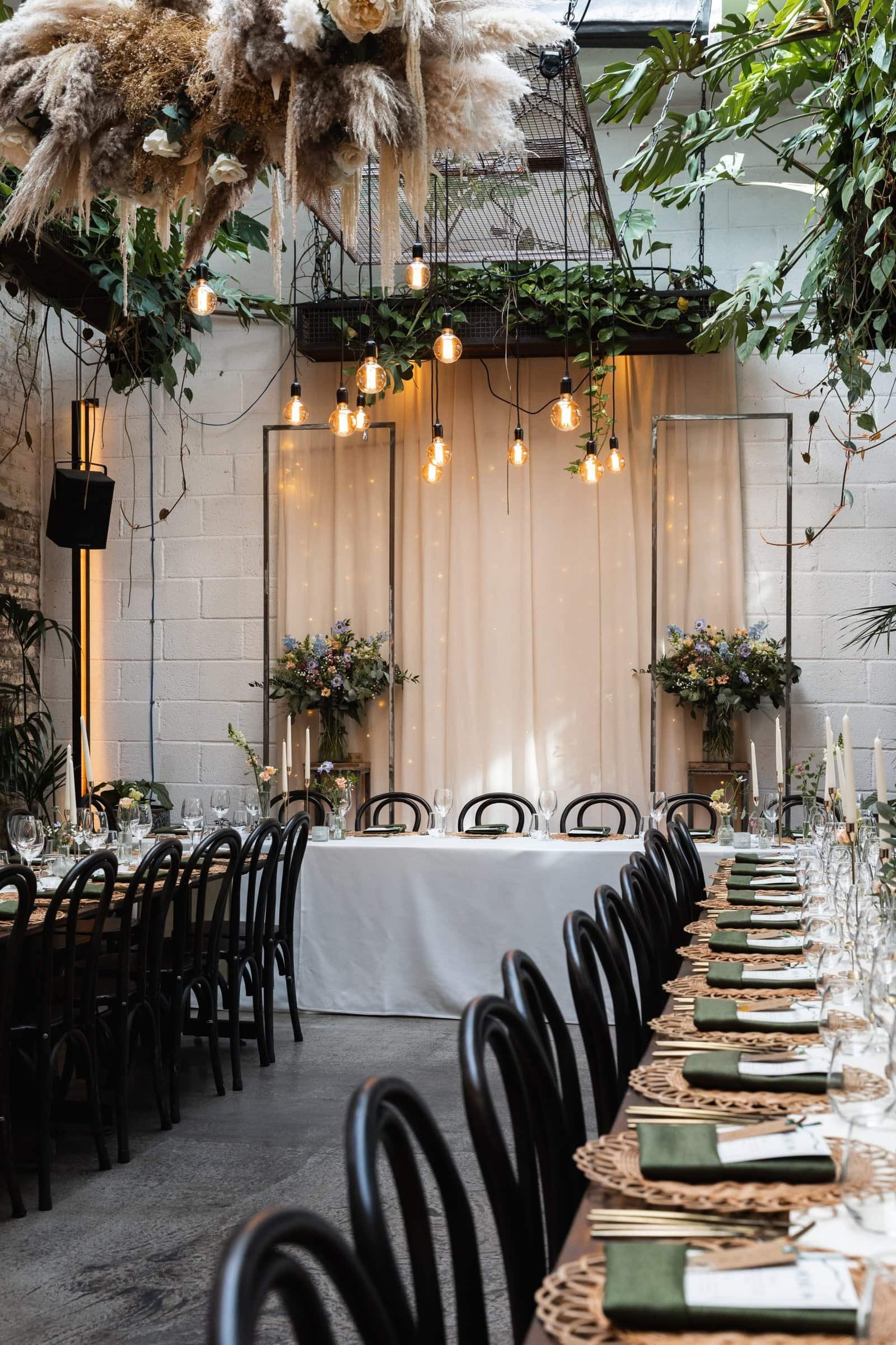 Wedding reception venue The Hackney for a stylish wedding in East London UK - London wedding photographer Lauren Squire