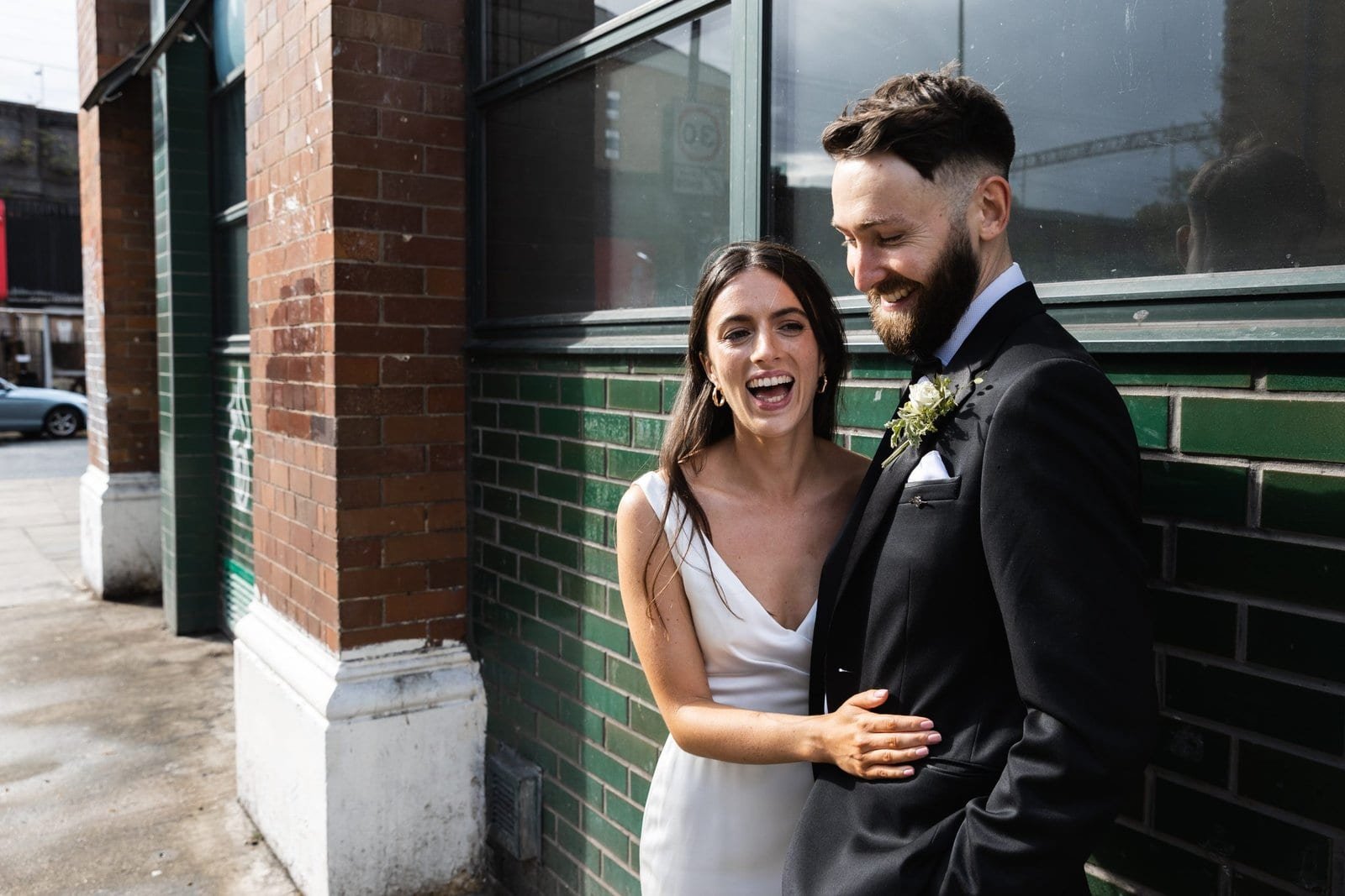 Wedding reception venue The Hackney for a stylish wedding in East London UK - London wedding photographer Lauren Squire