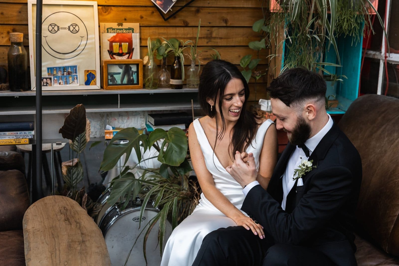 Wedding reception venue The Hackney for a stylish wedding in East London UK - London wedding photographer Lauren Squire