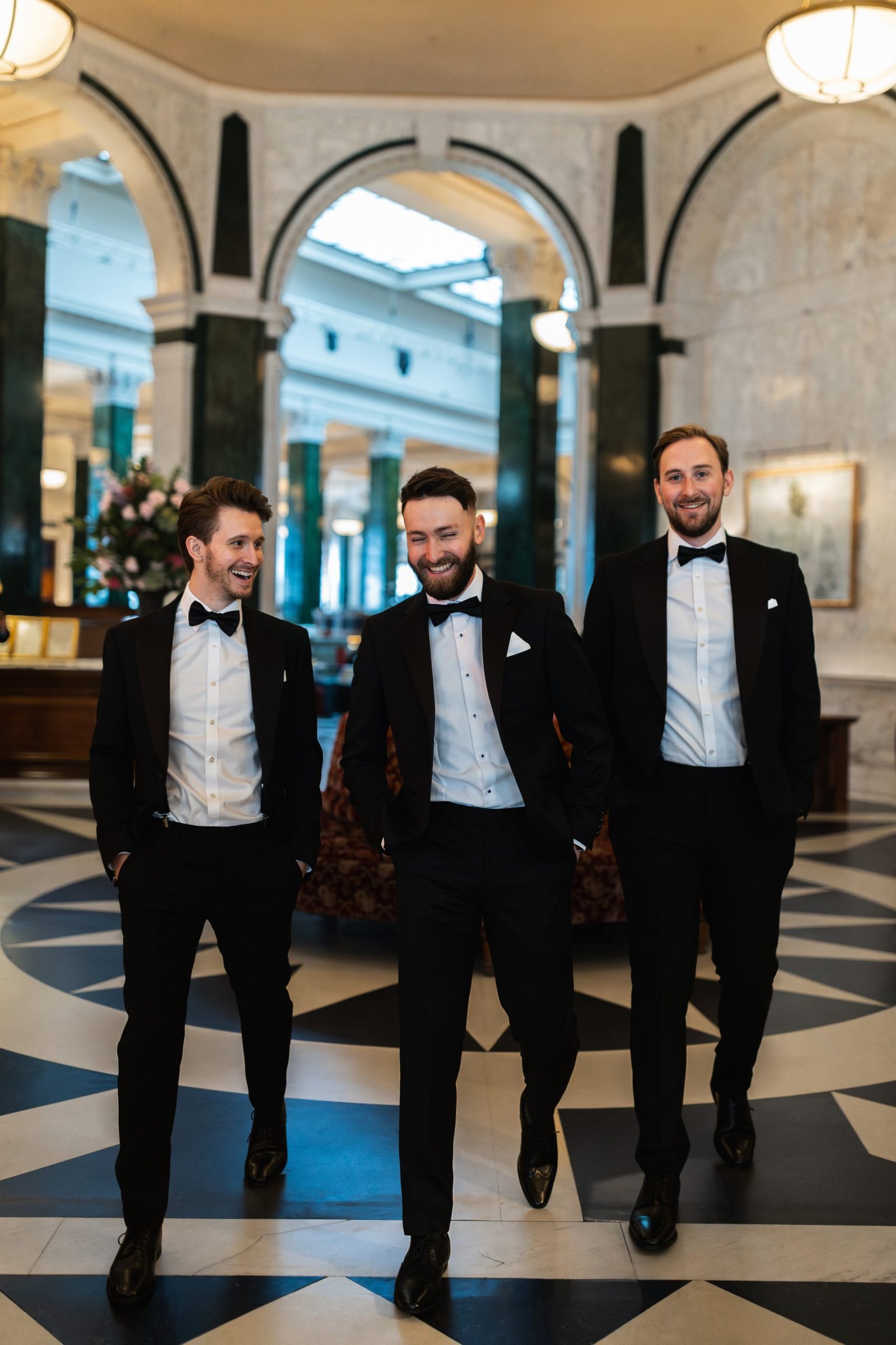 Bridal & groom prep at The Ned Hotel in London - London wedding photographer Lauren Squire