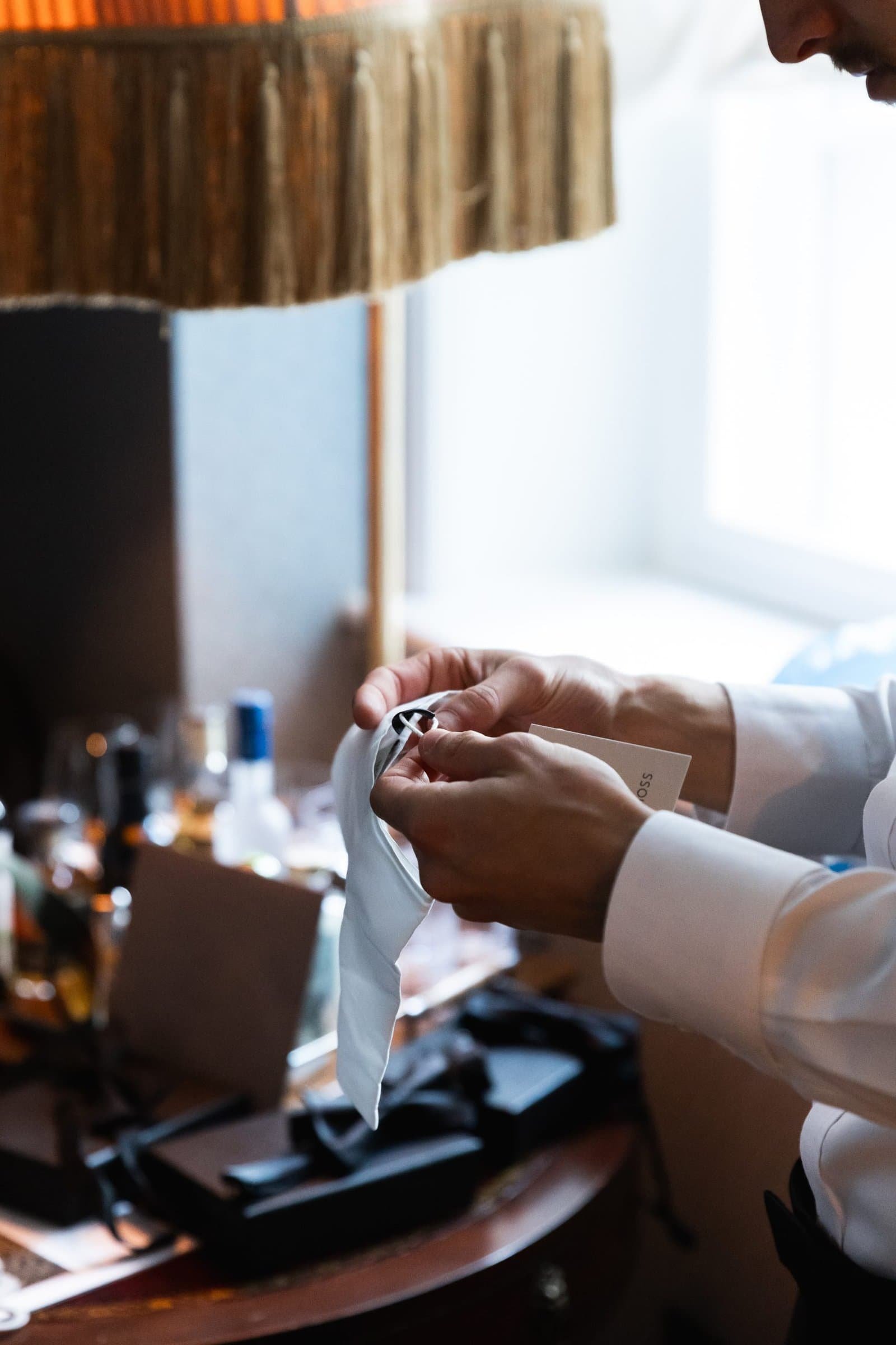 Bridal & groom prep at The Ned Hotel in London - London wedding photographer Lauren Squire