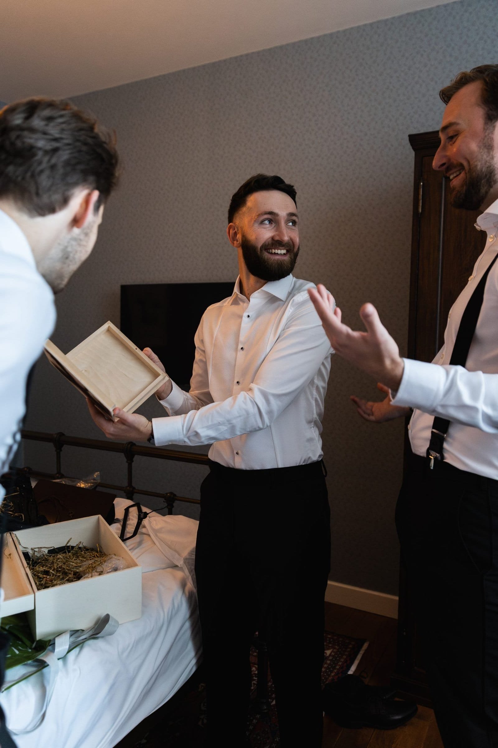 Bridal & groom prep at The Ned Hotel in London - London wedding photographer Lauren Squire