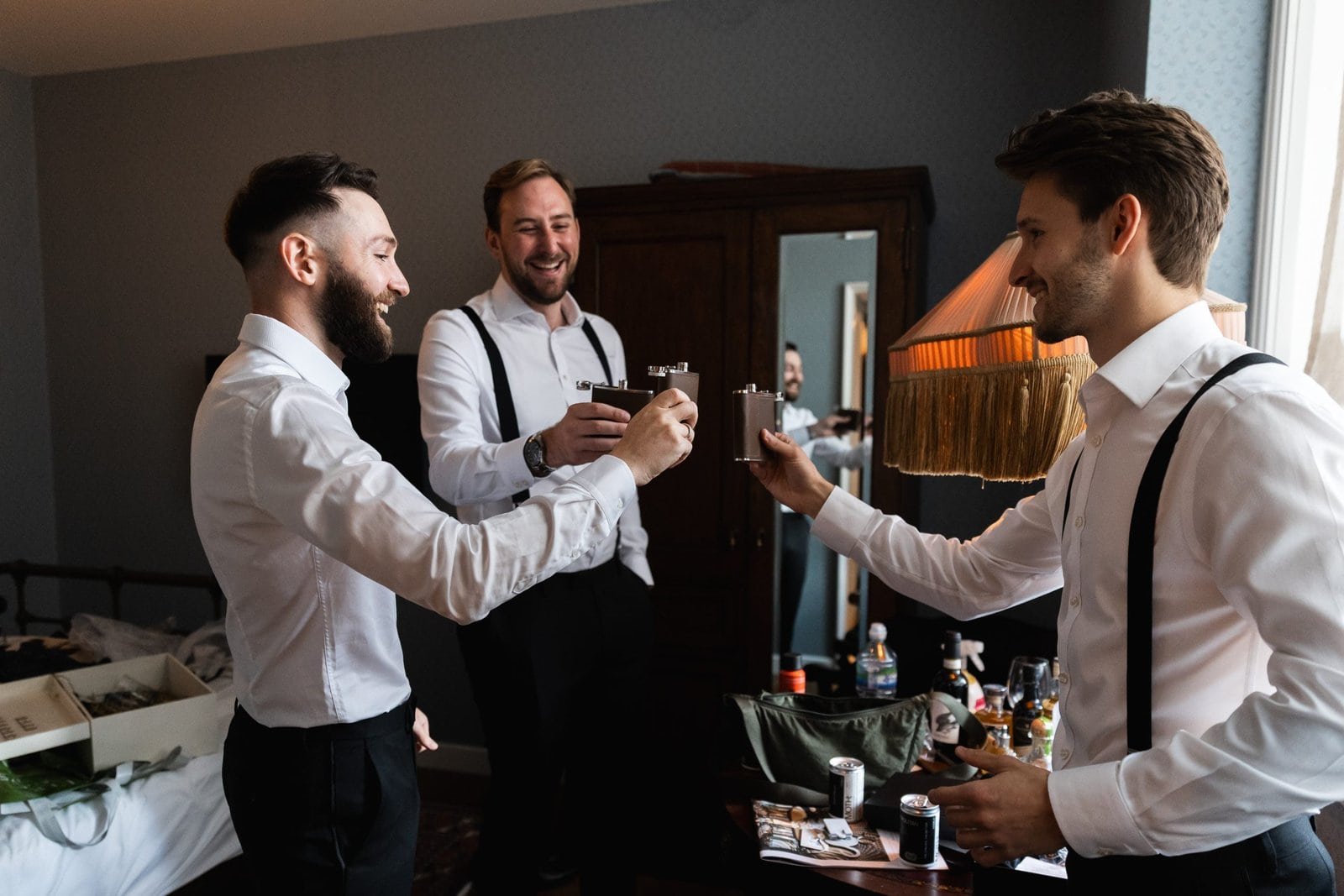 Bridal & groom prep at The Ned Hotel in London - London wedding photographer Lauren Squire