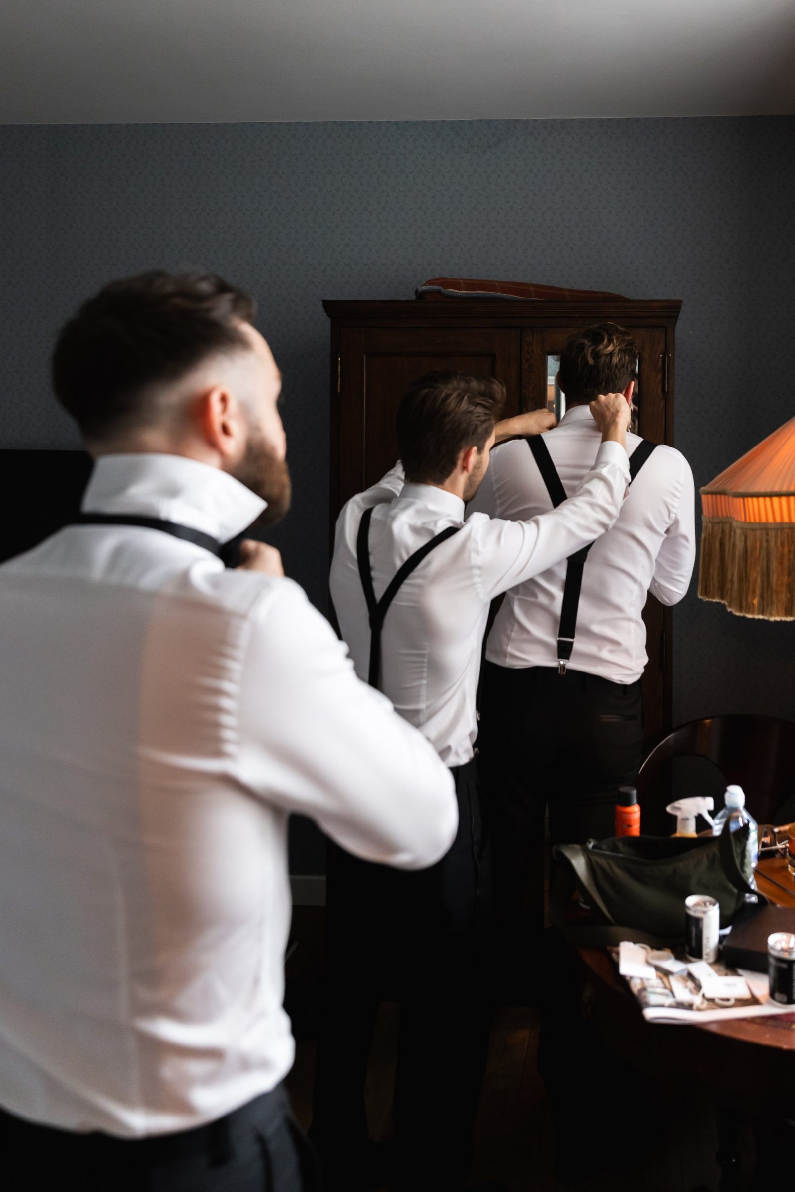 Bridal & groom prep at The Ned Hotel in London - London wedding photographer Lauren Squire