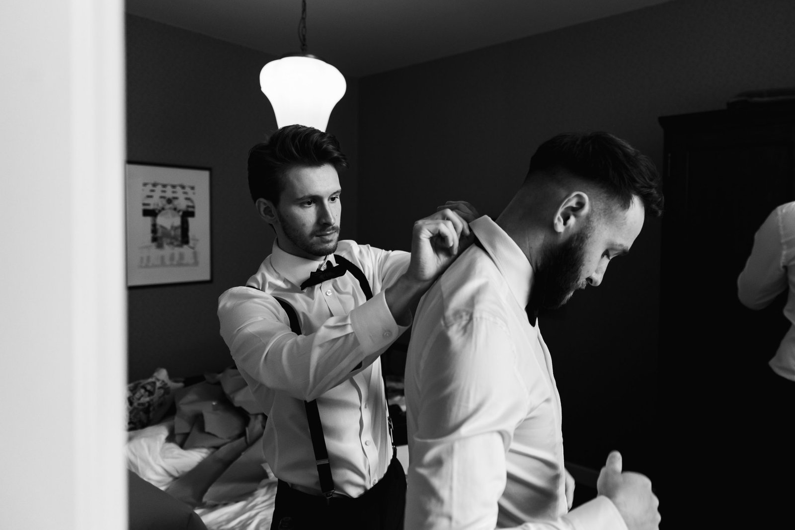 Bridal & groom prep at The Ned Hotel in London - London wedding photographer Lauren Squire