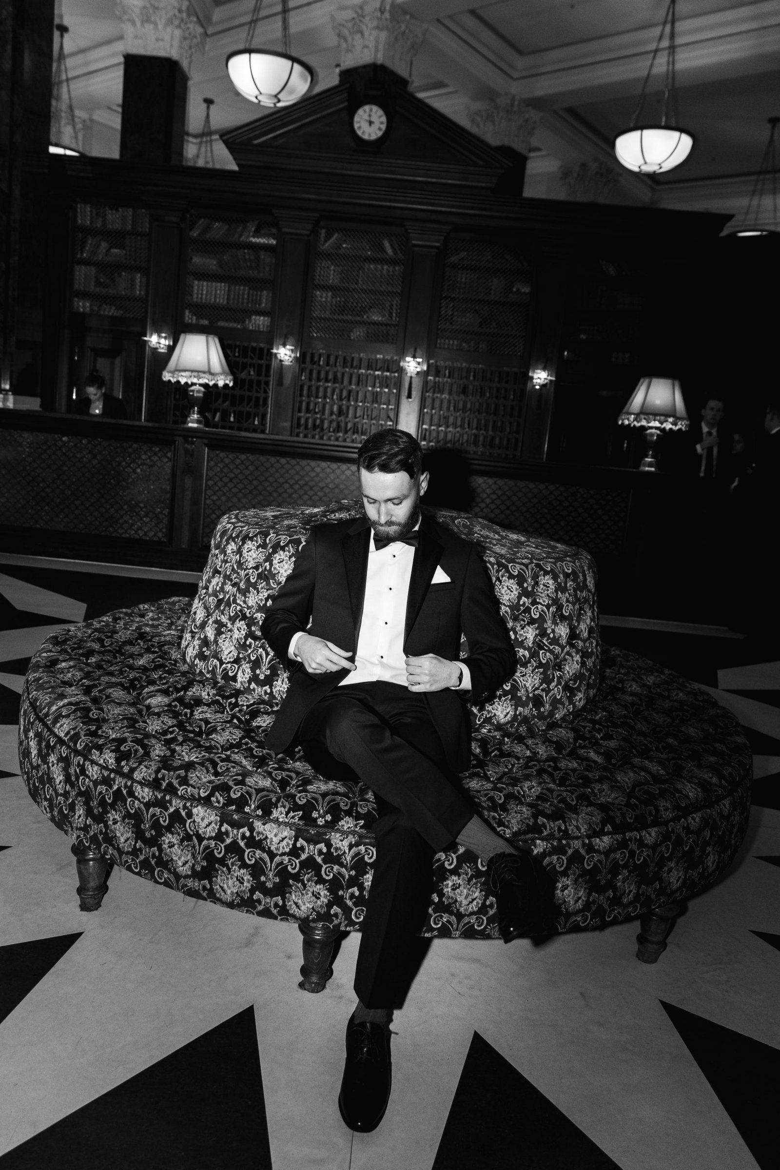 Bridal & groom prep at The Ned Hotel in London - London wedding photographer Lauren Squire