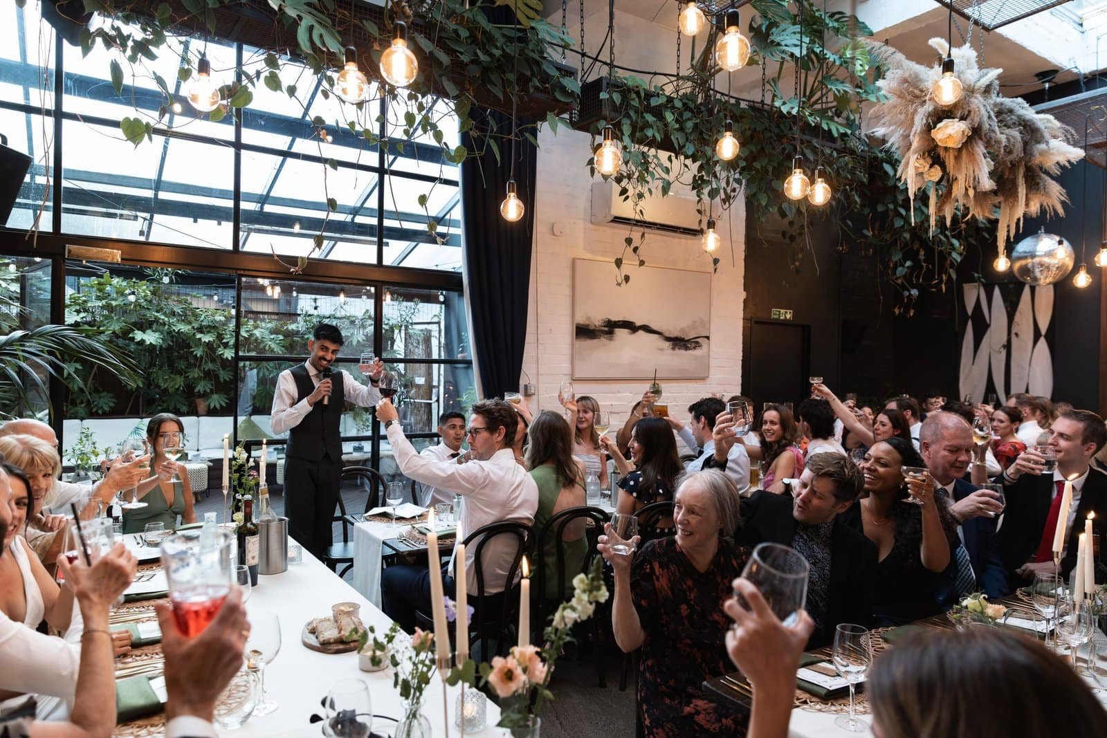 Wedding reception venue The Hackney for a stylish wedding in East London UK - London wedding photographer Lauren Squire