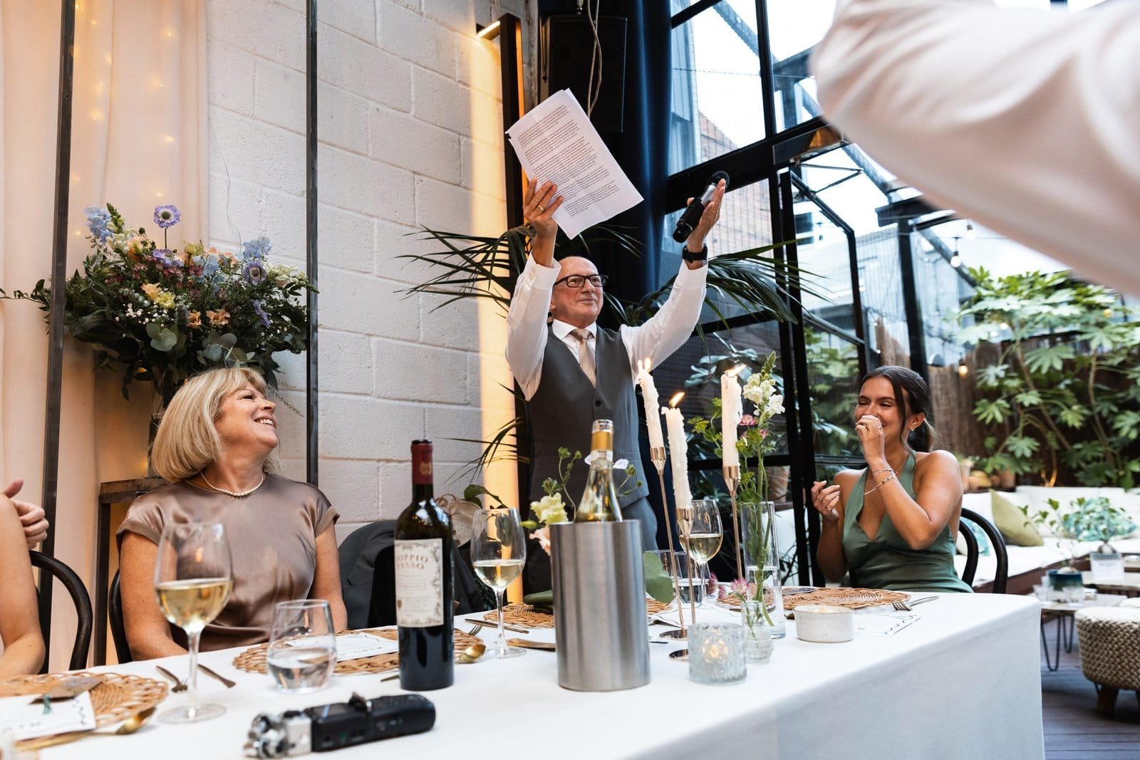 Wedding reception venue The Hackney for a stylish wedding in East London UK - London wedding photographer Lauren Squire