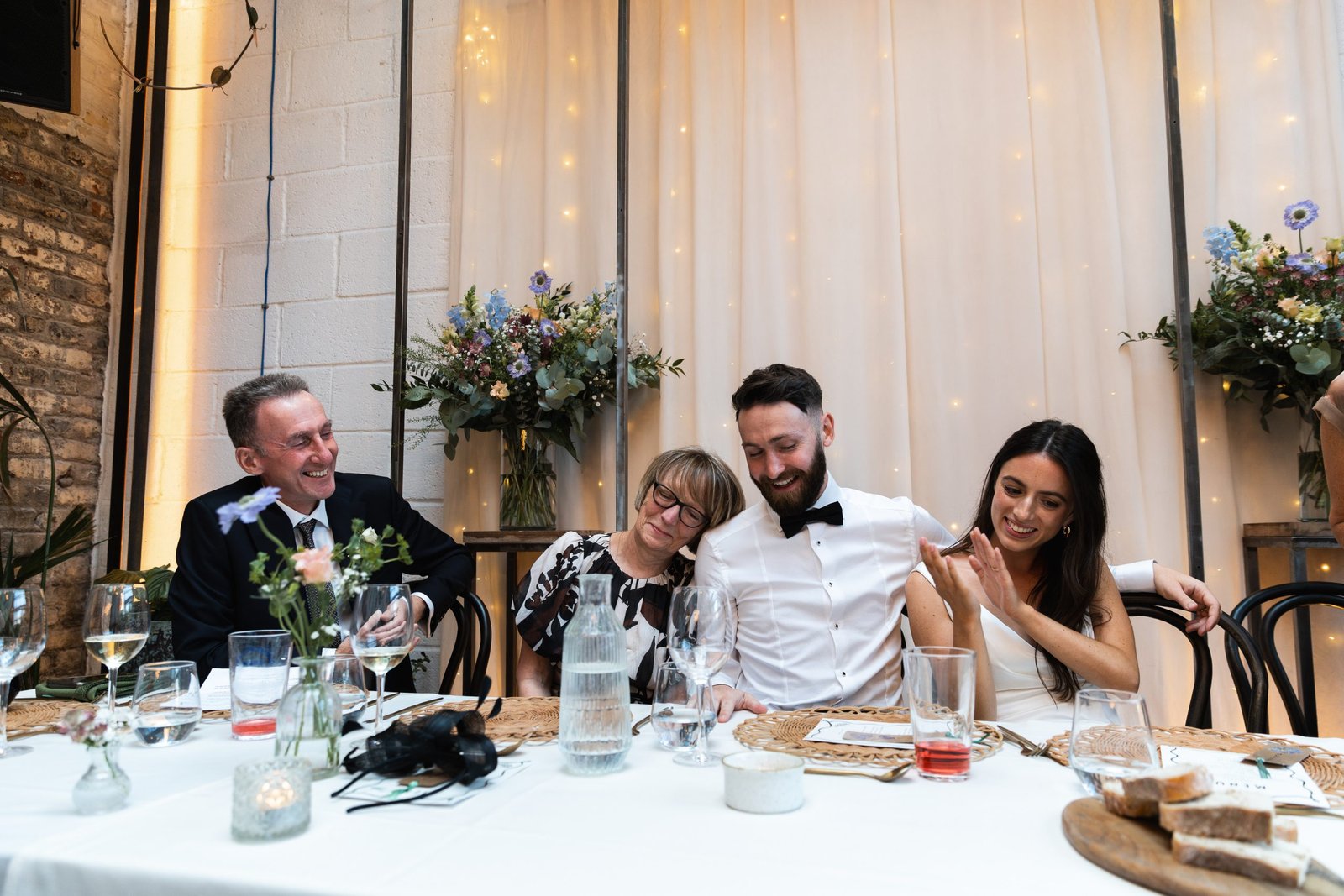 Wedding reception venue The Hackney for a stylish wedding in East London UK - London wedding photographer Lauren Squire