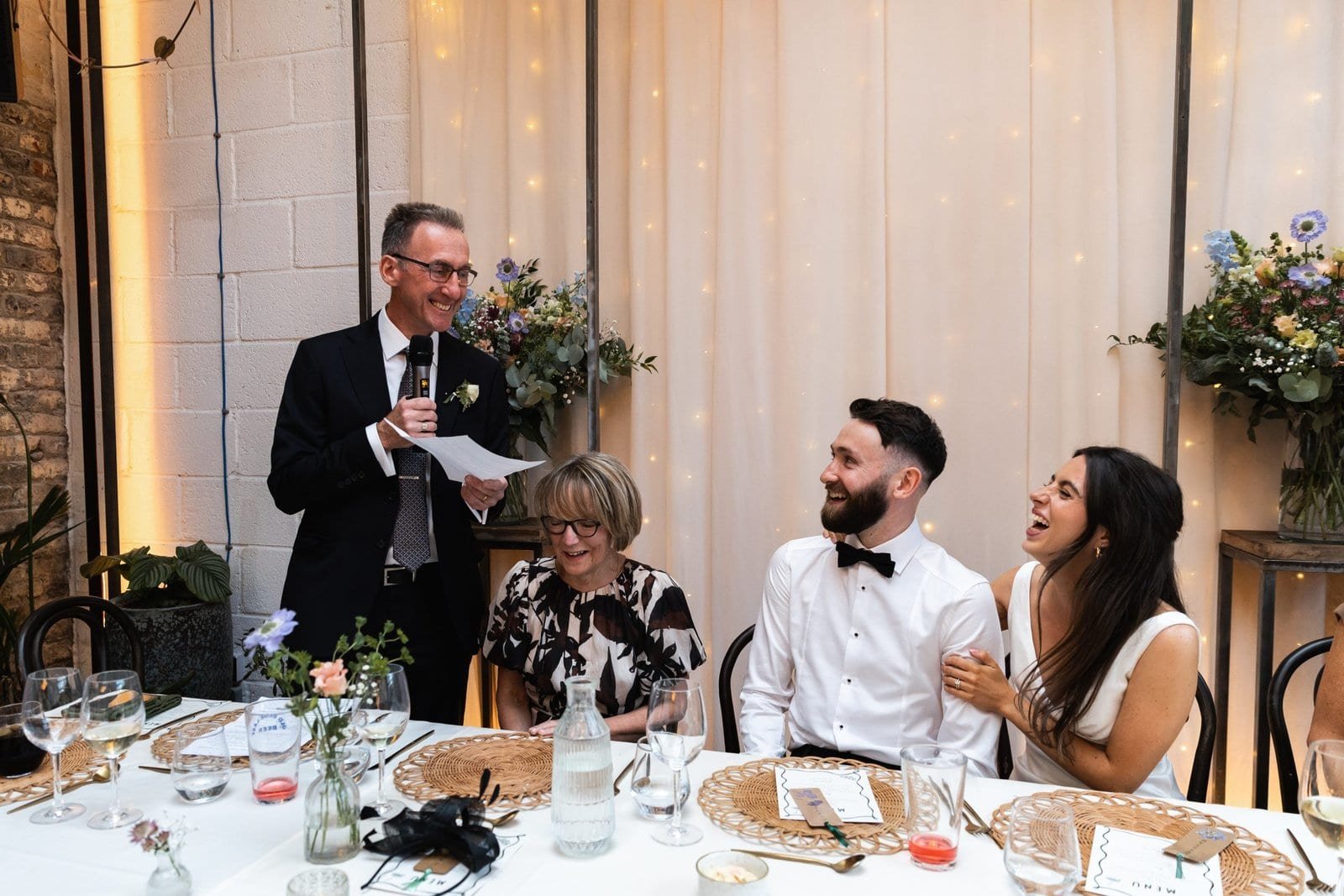 Wedding reception venue The Hackney for a stylish wedding in East London UK - London wedding photographer Lauren Squire
