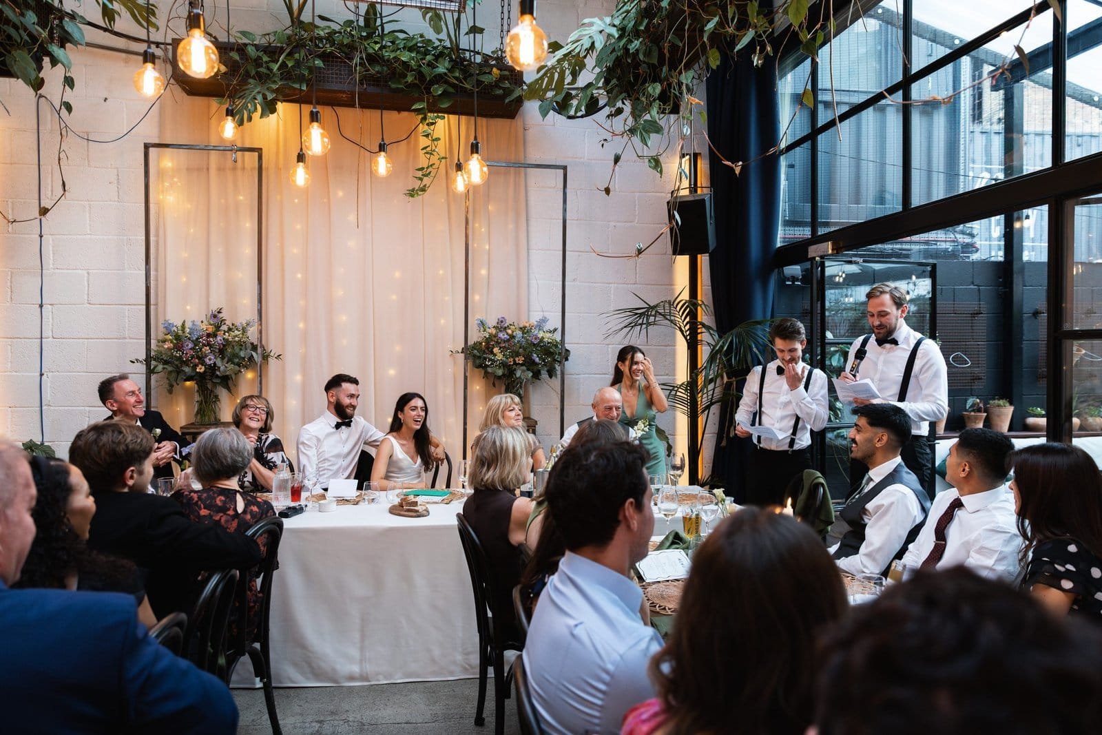 Wedding reception venue The Hackney for a stylish wedding in East London UK - London wedding photographer Lauren Squire
