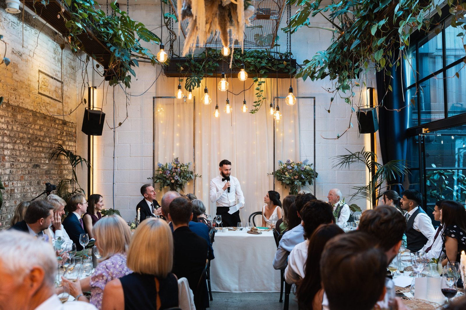 Wedding reception venue The Hackney for a stylish wedding in East London UK - London wedding photographer Lauren Squire
