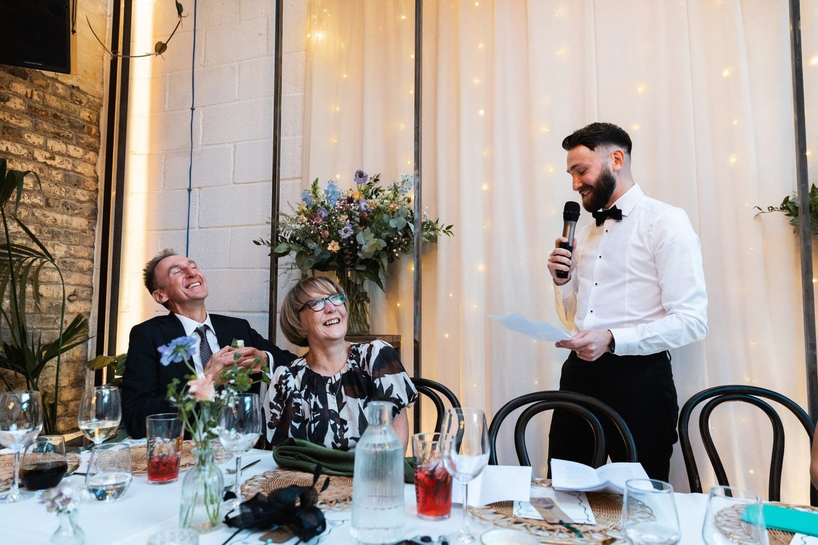 Wedding reception venue The Hackney for a stylish wedding in East London UK - London wedding photographer Lauren Squire