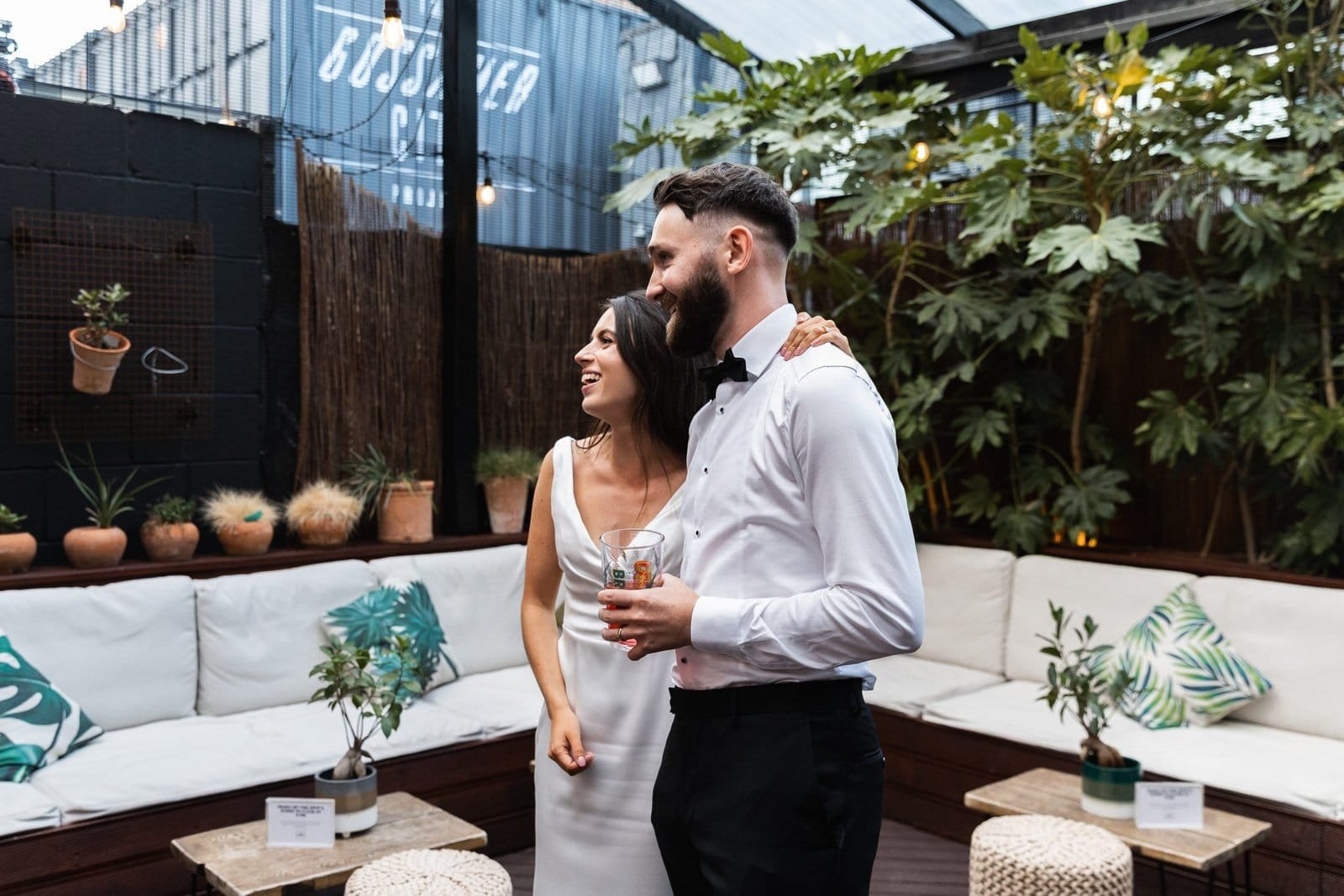 Wedding reception venue The Hackney for a stylish wedding in East London UK - London wedding photographer Lauren Squire