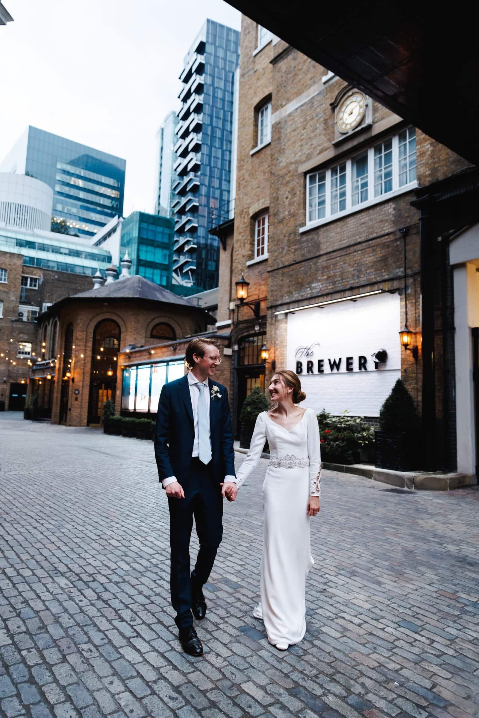 Central London wedding at The Brewery Barbican wedding venue st monken hadley barnet church marriage london