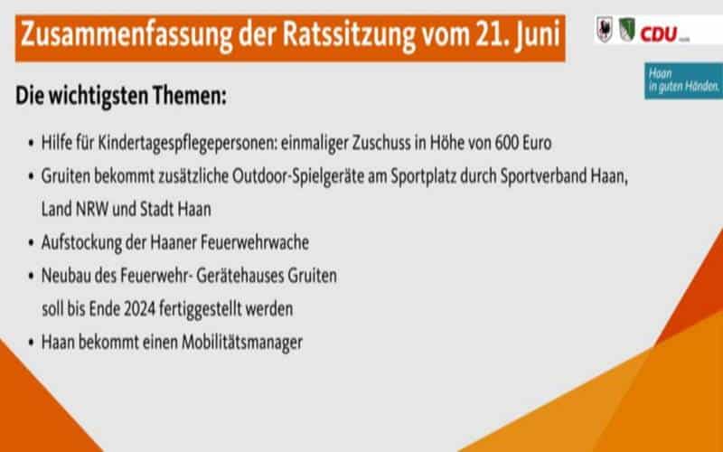 Zusammenfassung Rat vom 21. Juni 2022