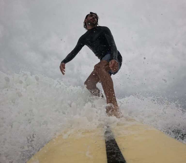 Adrian riding a wave at Main Break in Margaret River, filmed on a GoPro