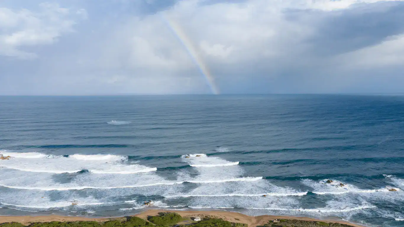 rainbow on a baech