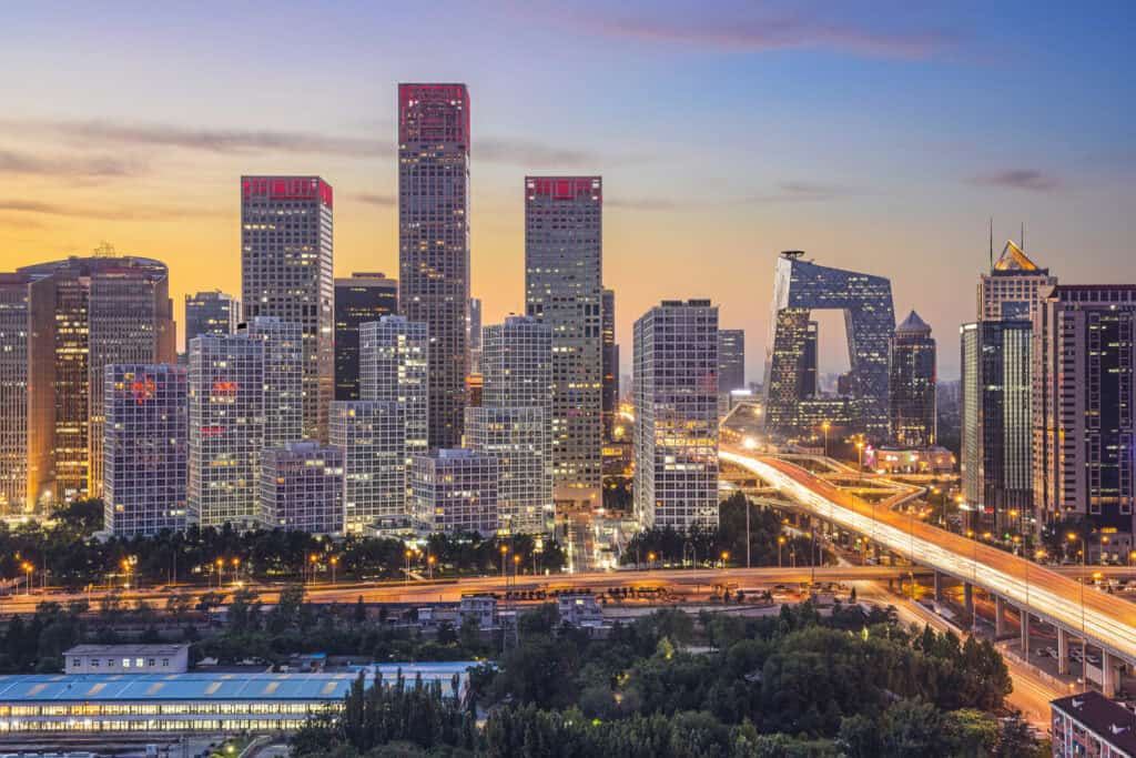 Beijing skyline and central financial district