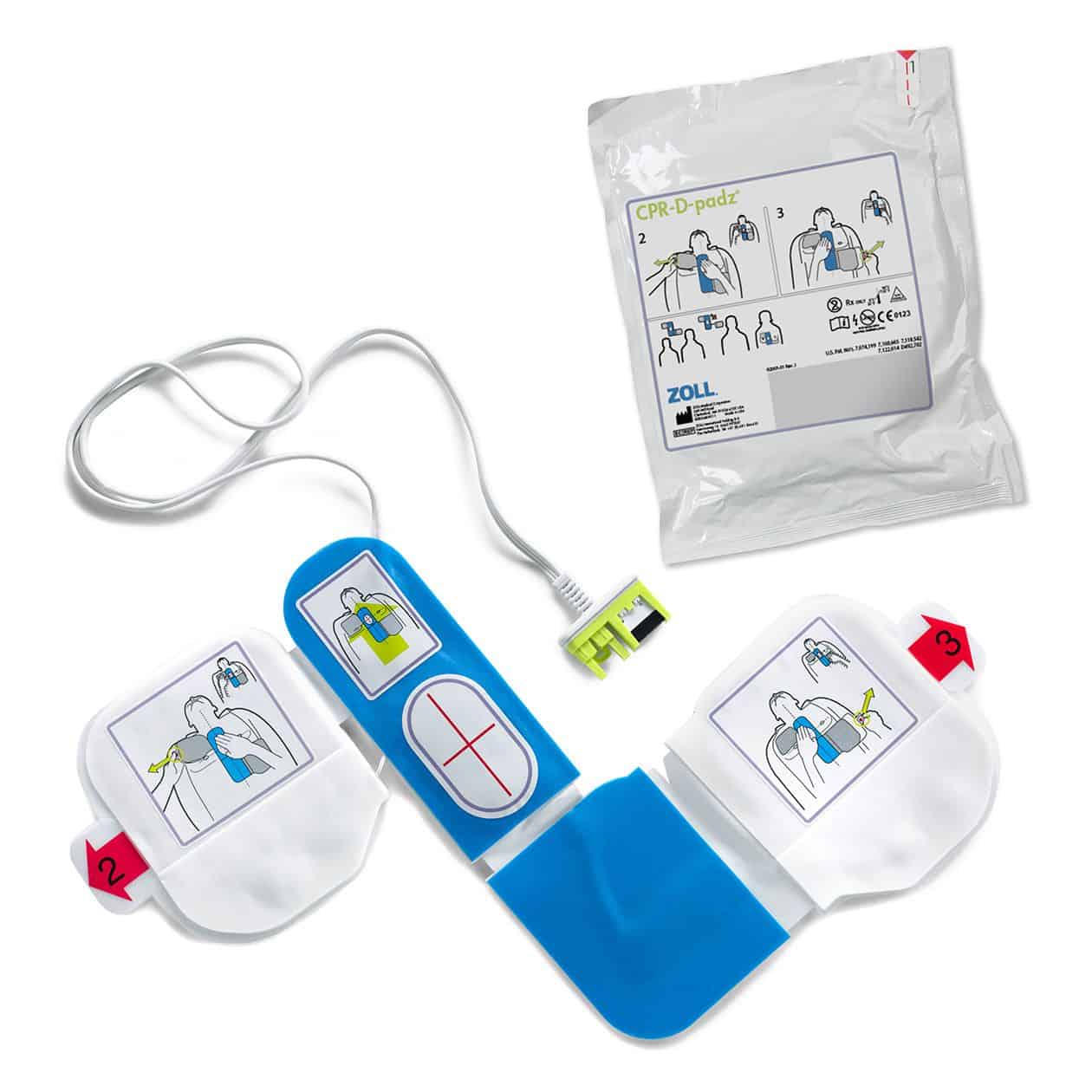 Électrodes CPR-D-padz ZOLL pour adultes – compatibles AED ZOLL Plus