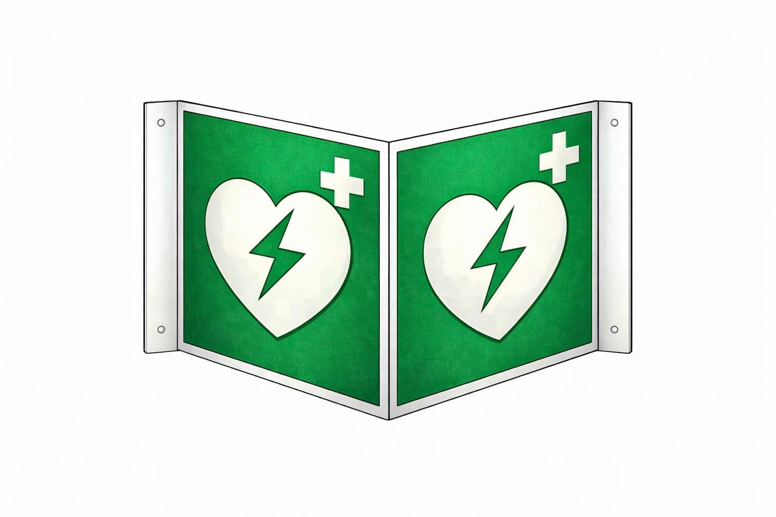 Panneau AED triangulaire