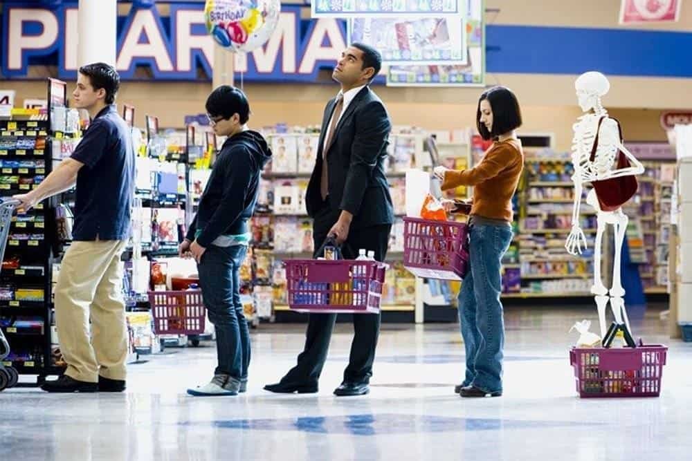 waiting in long lines