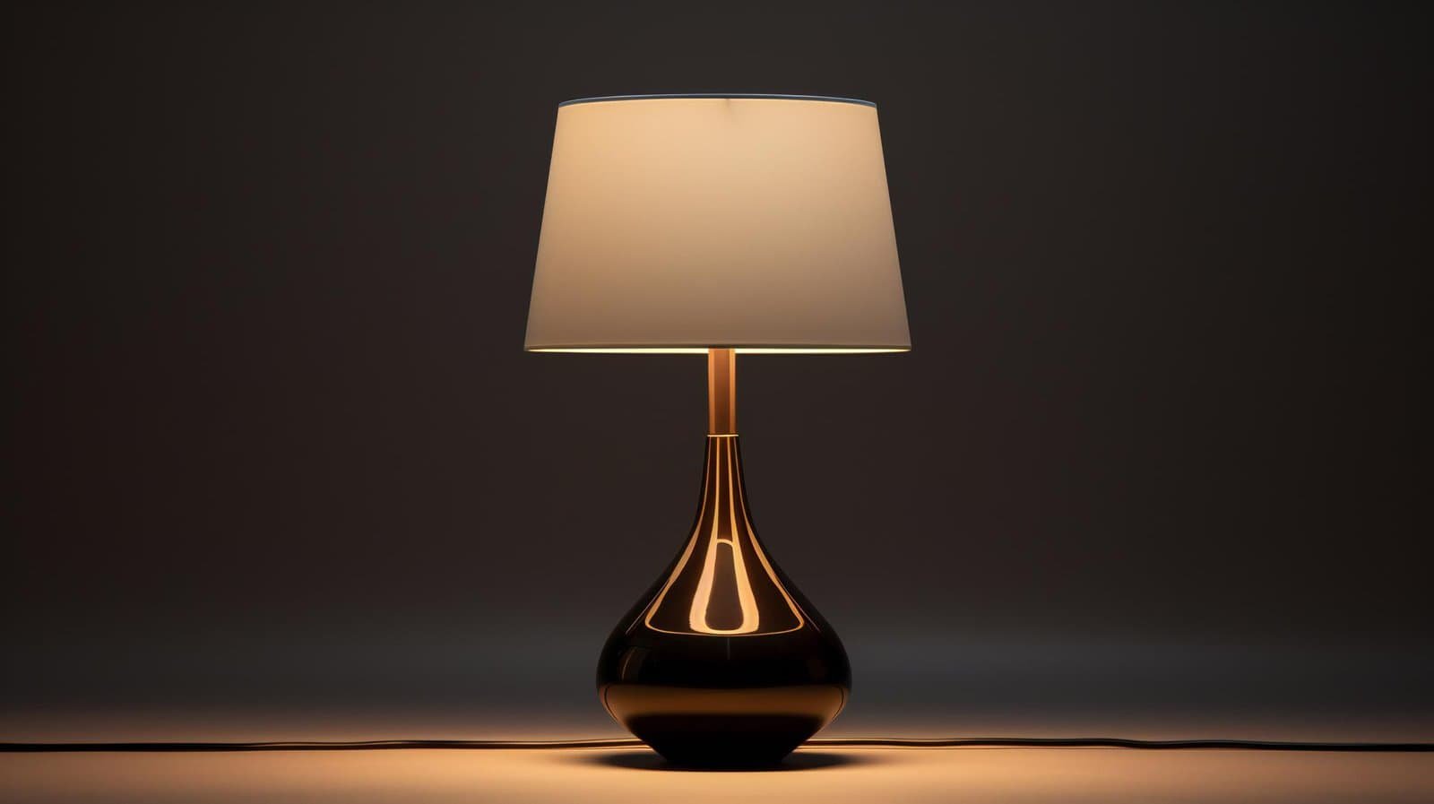 lamp on a table