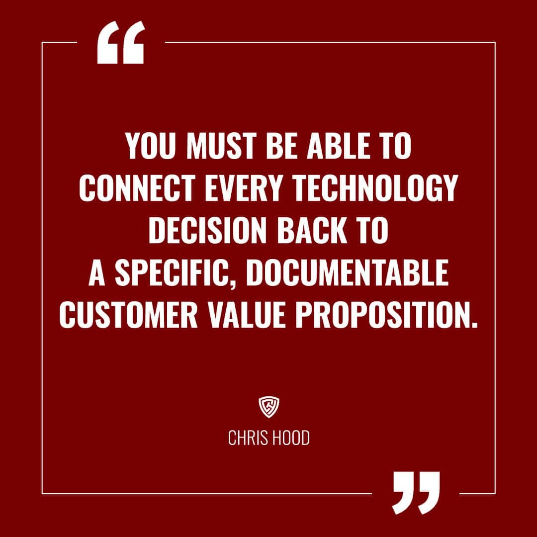 Connecting technology decision-making with customer value propositions in digital marketing and business strategies.